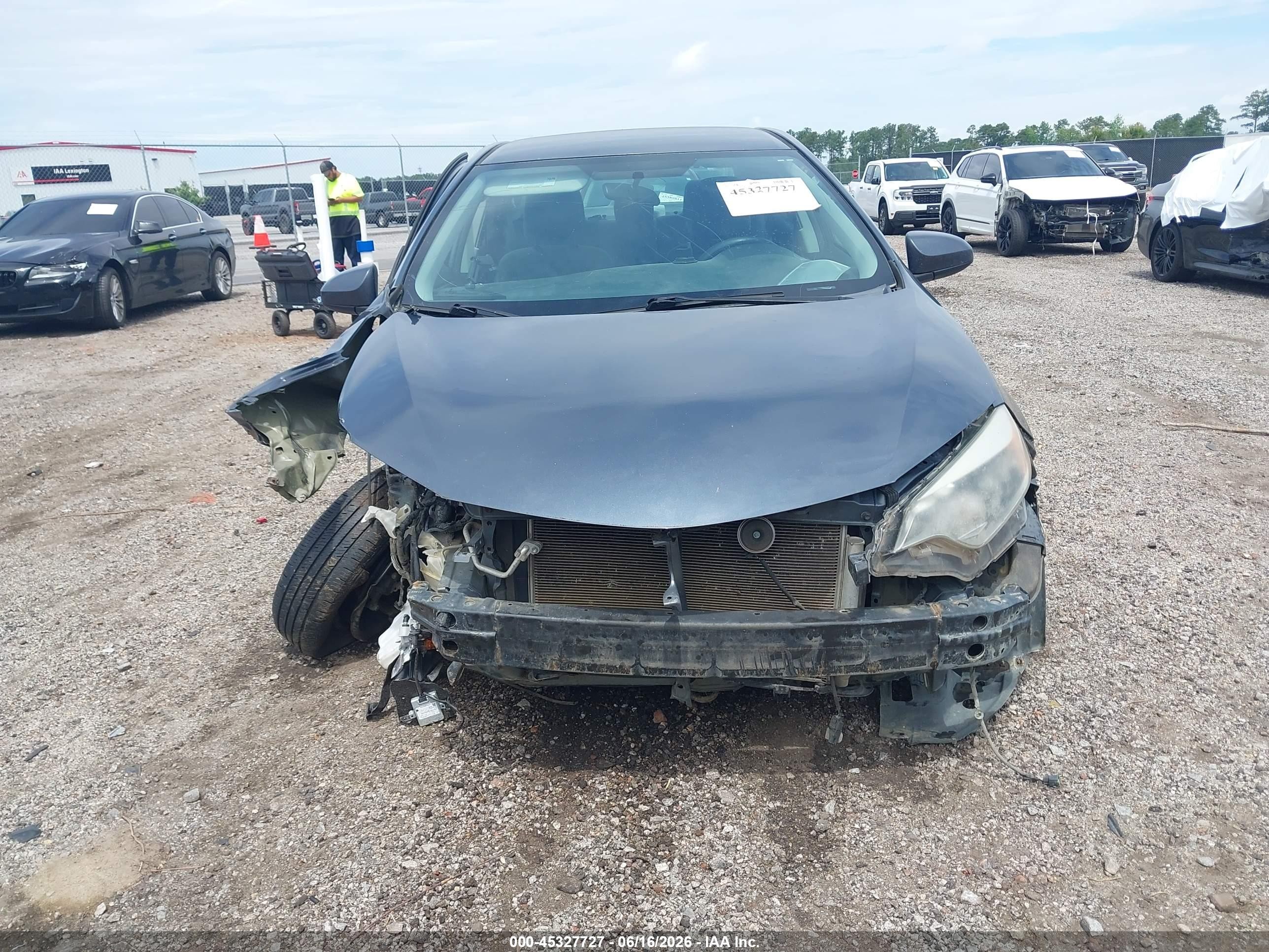 2015 Toyota Corolla L Gray vin: 2T1BURHE8FC322966