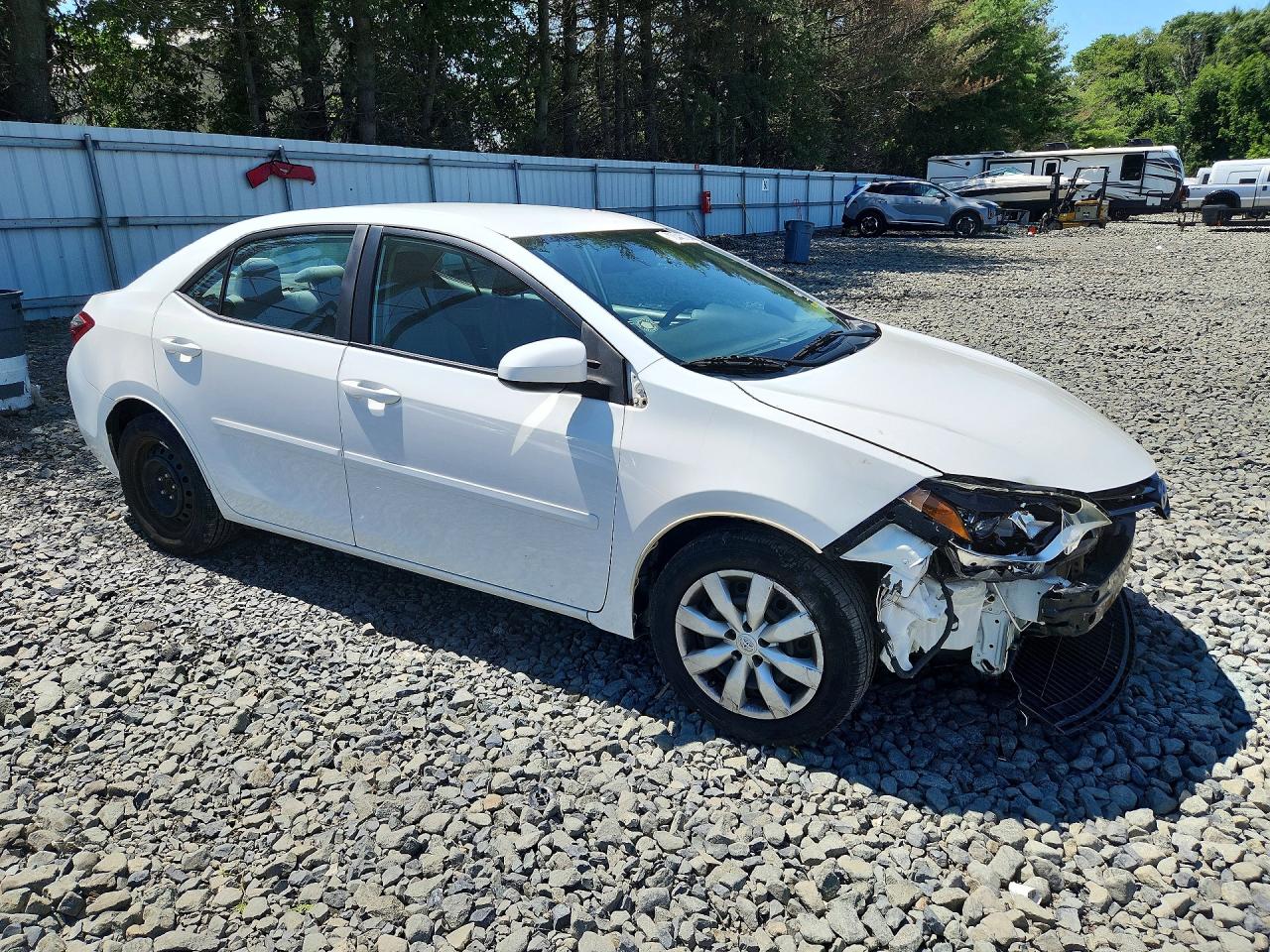 2015 Toyota Corolla Le White vin: 2T1BURHE8FC334700