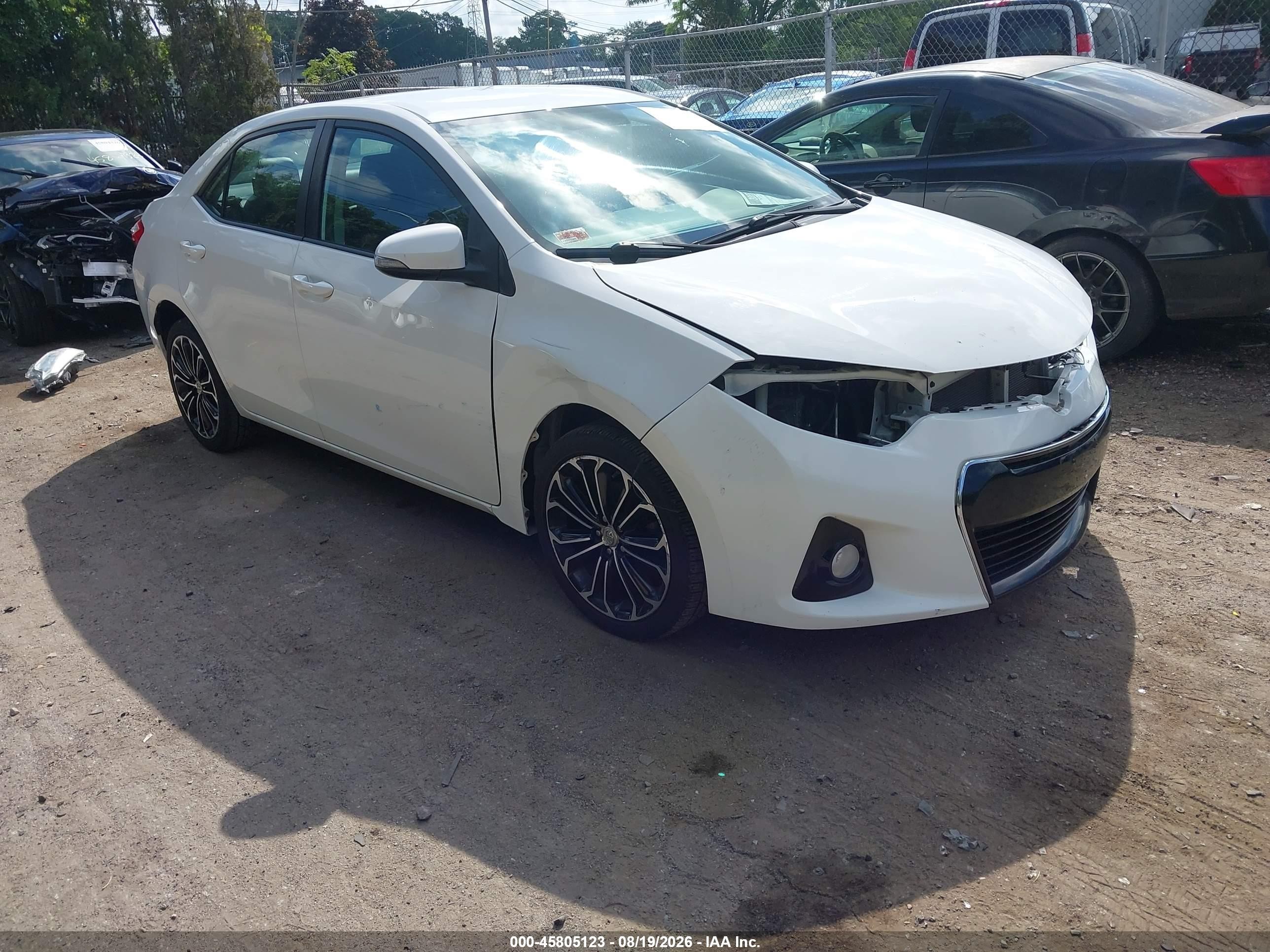 2015 Toyota Corolla S Plus White vin: 2T1BURHE8FC342019