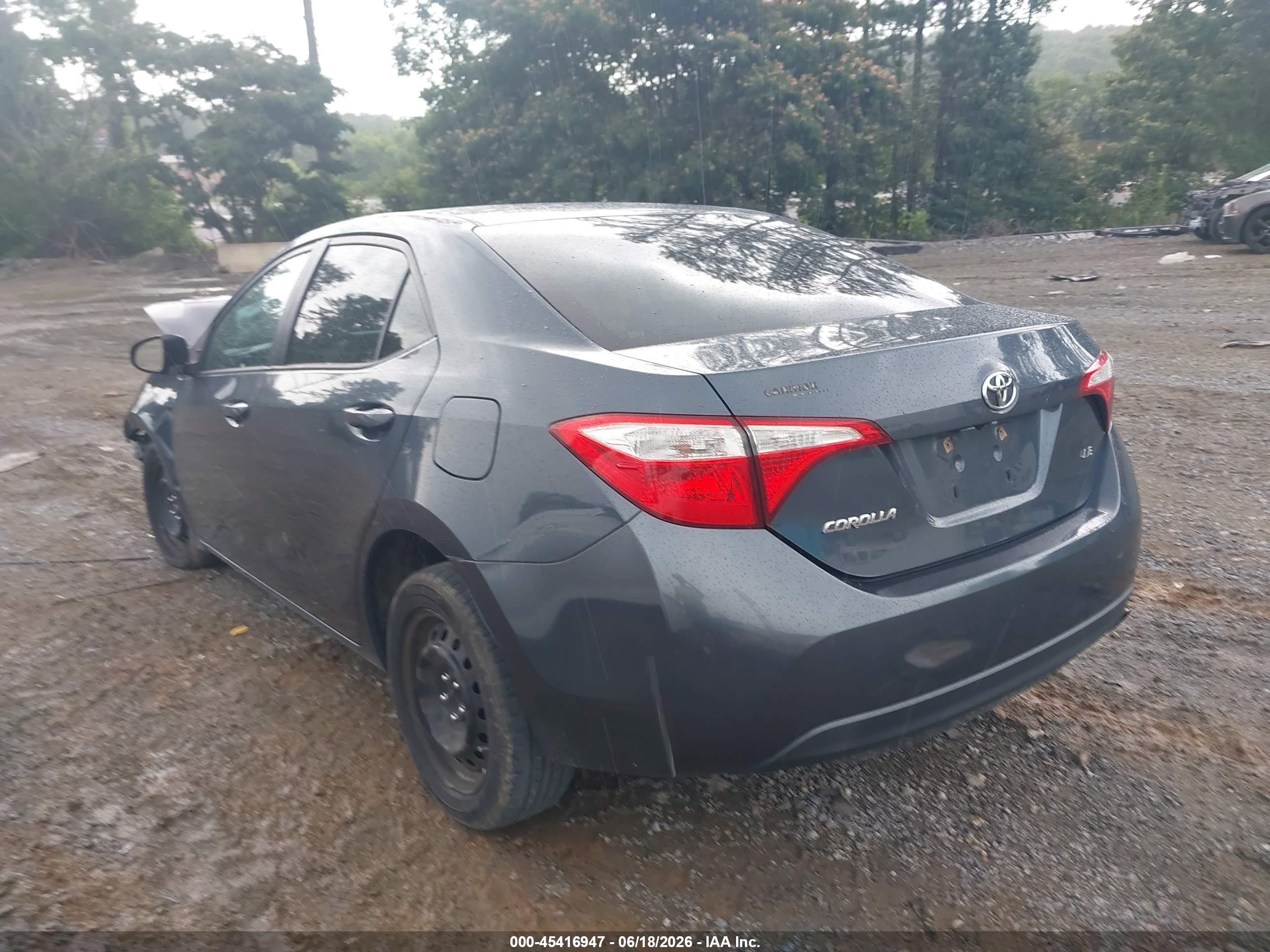 2015 Toyota Corolla Le Gray vin: 2T1BURHE8FC349083