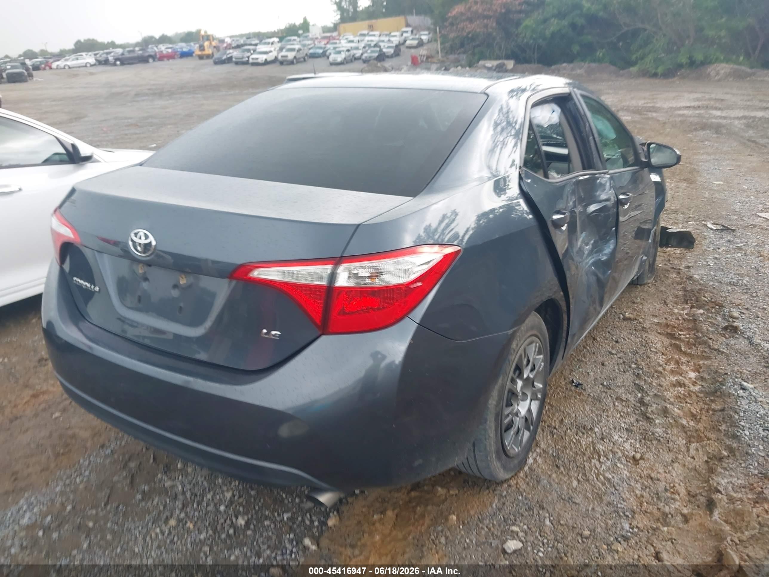 2015 Toyota Corolla Le Gray vin: 2T1BURHE8FC349083