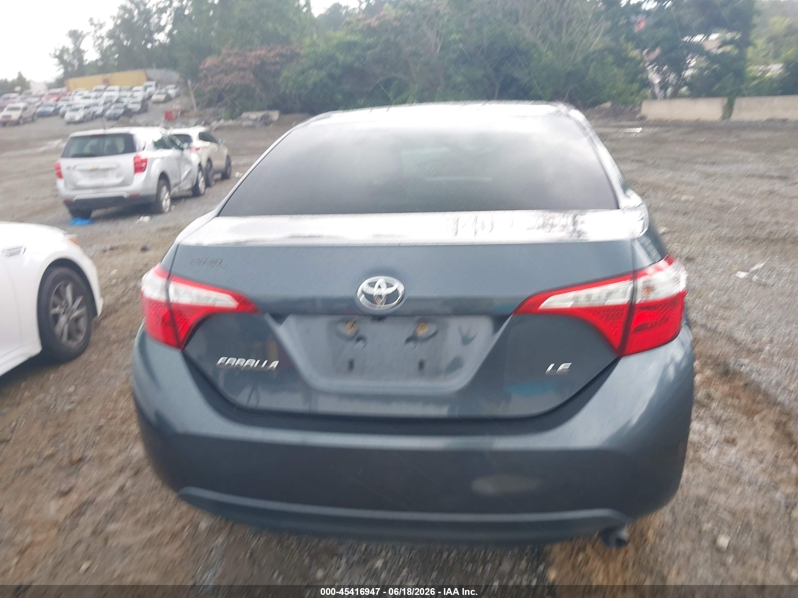 2015 Toyota Corolla Le Gray vin: 2T1BURHE8FC349083