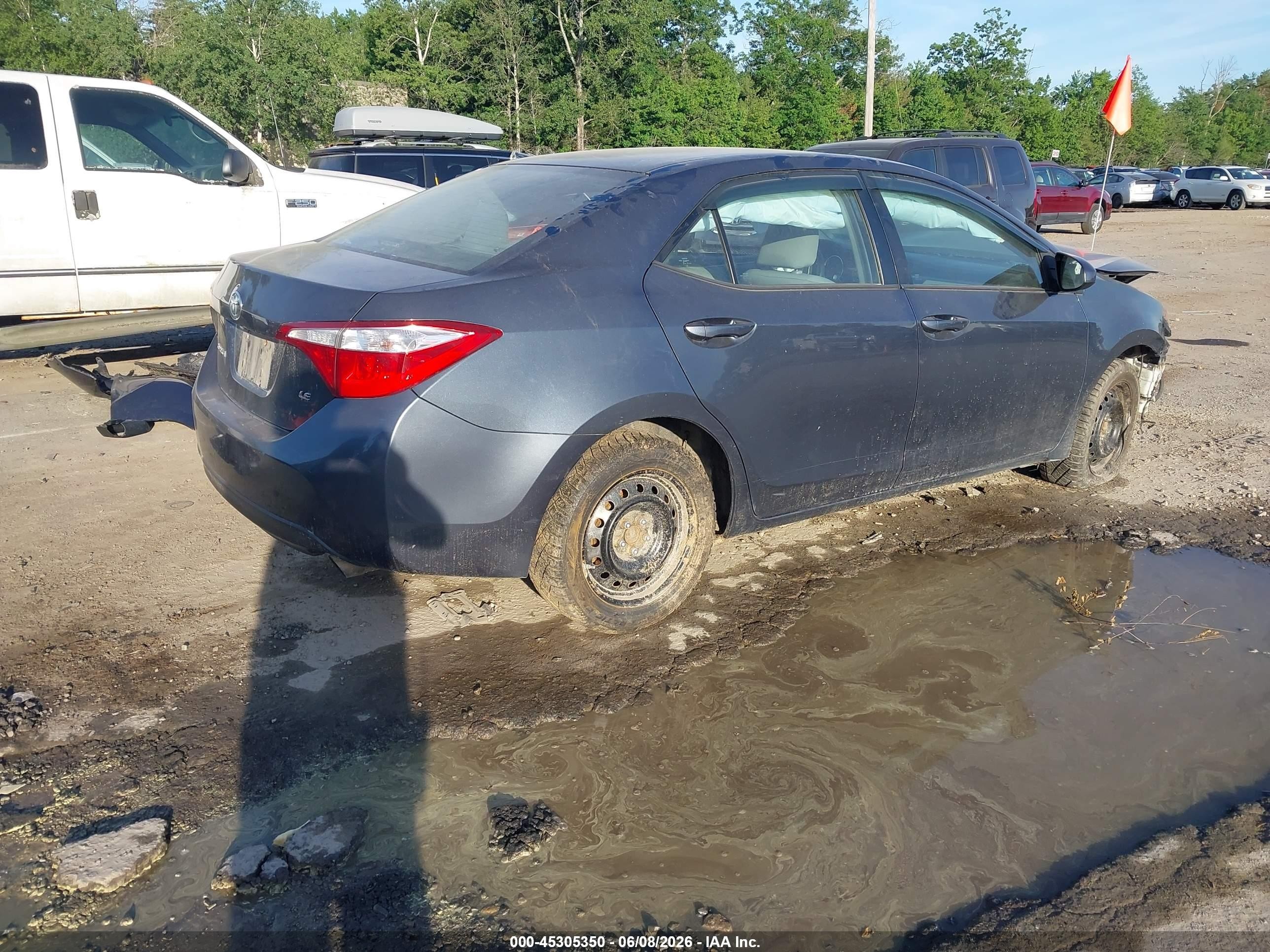 2015 Toyota Corolla Le Blue vin: 2T1BURHE8FC362822