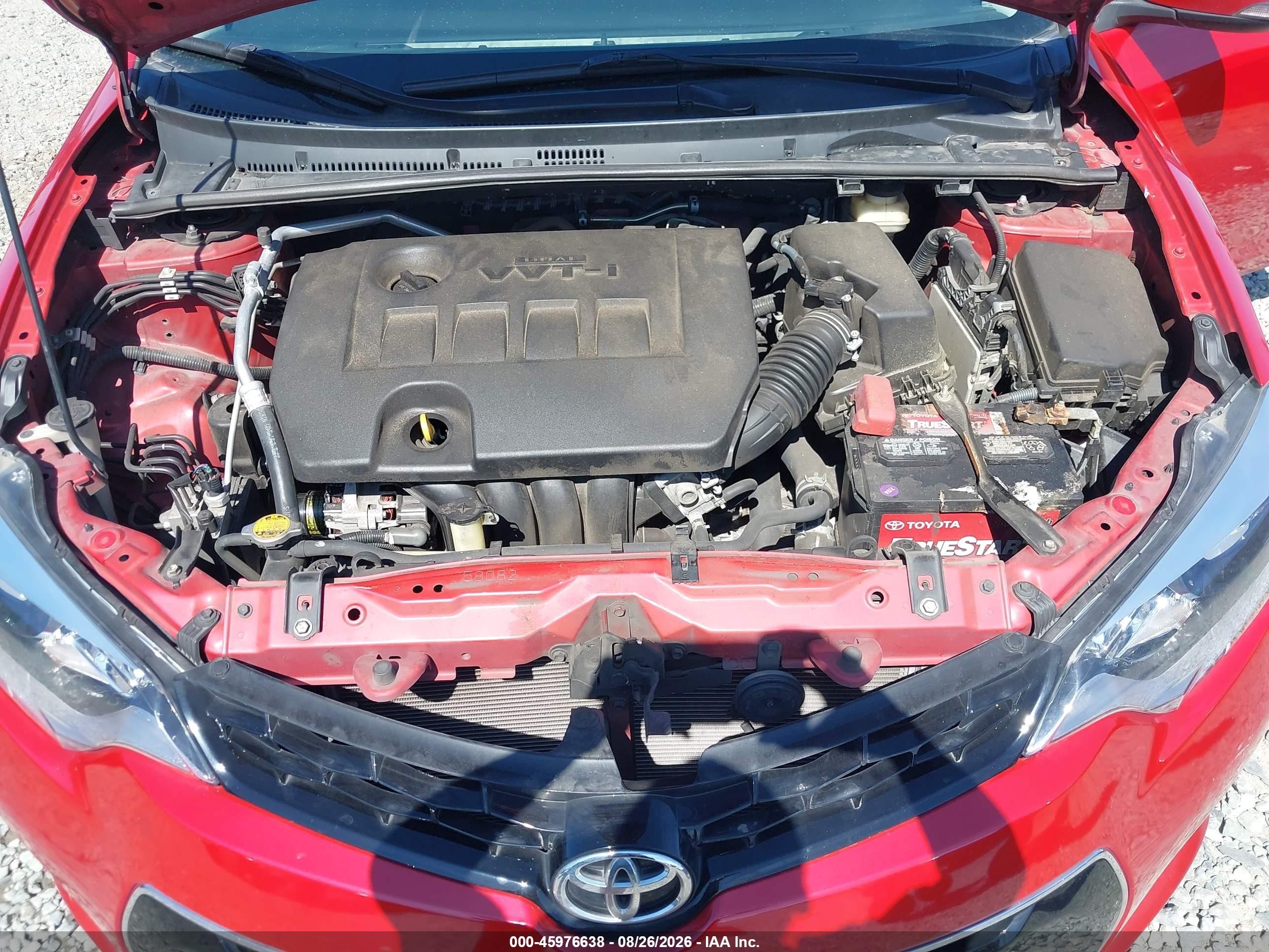 2015 Toyota Corolla S Plus Red vin: 2T1BURHE8FC377434