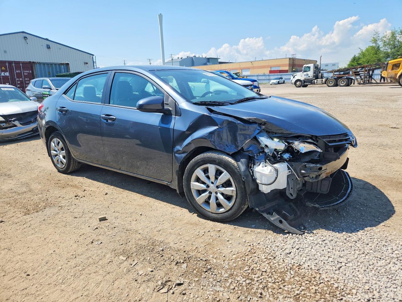 2015 Toyota Corolla L Gray vin: 2T1BURHE8FC392810