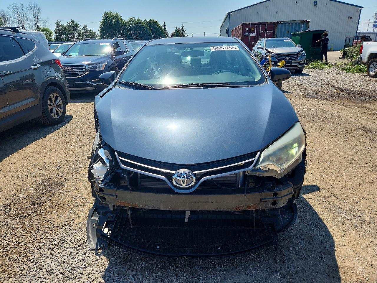 2015 Toyota Corolla L Gray vin: 2T1BURHE8FC392810