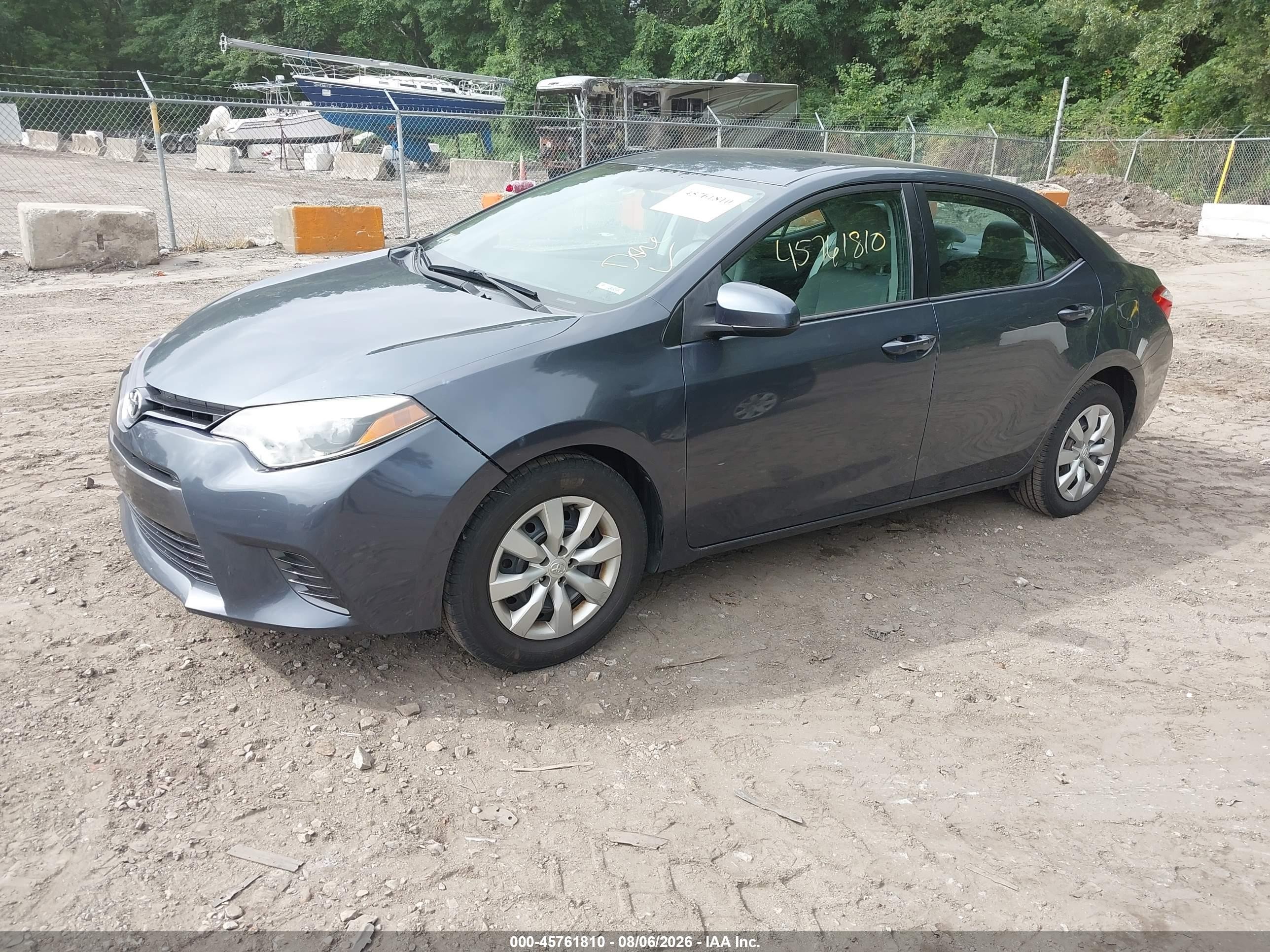2015 Toyota Corolla Le Blue vin: 2T1BURHE8FC410495