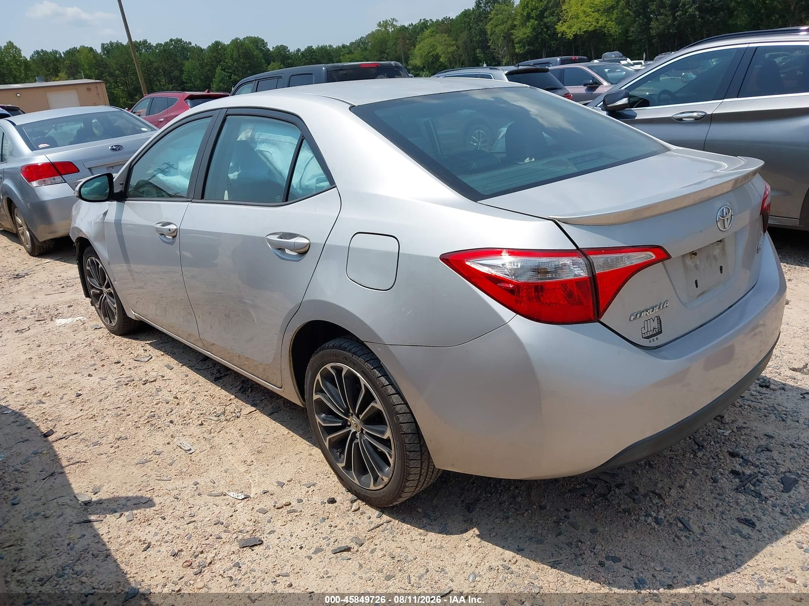 2015 Toyota Corolla S Plus Silver vin: 2T1BURHE8FC413347