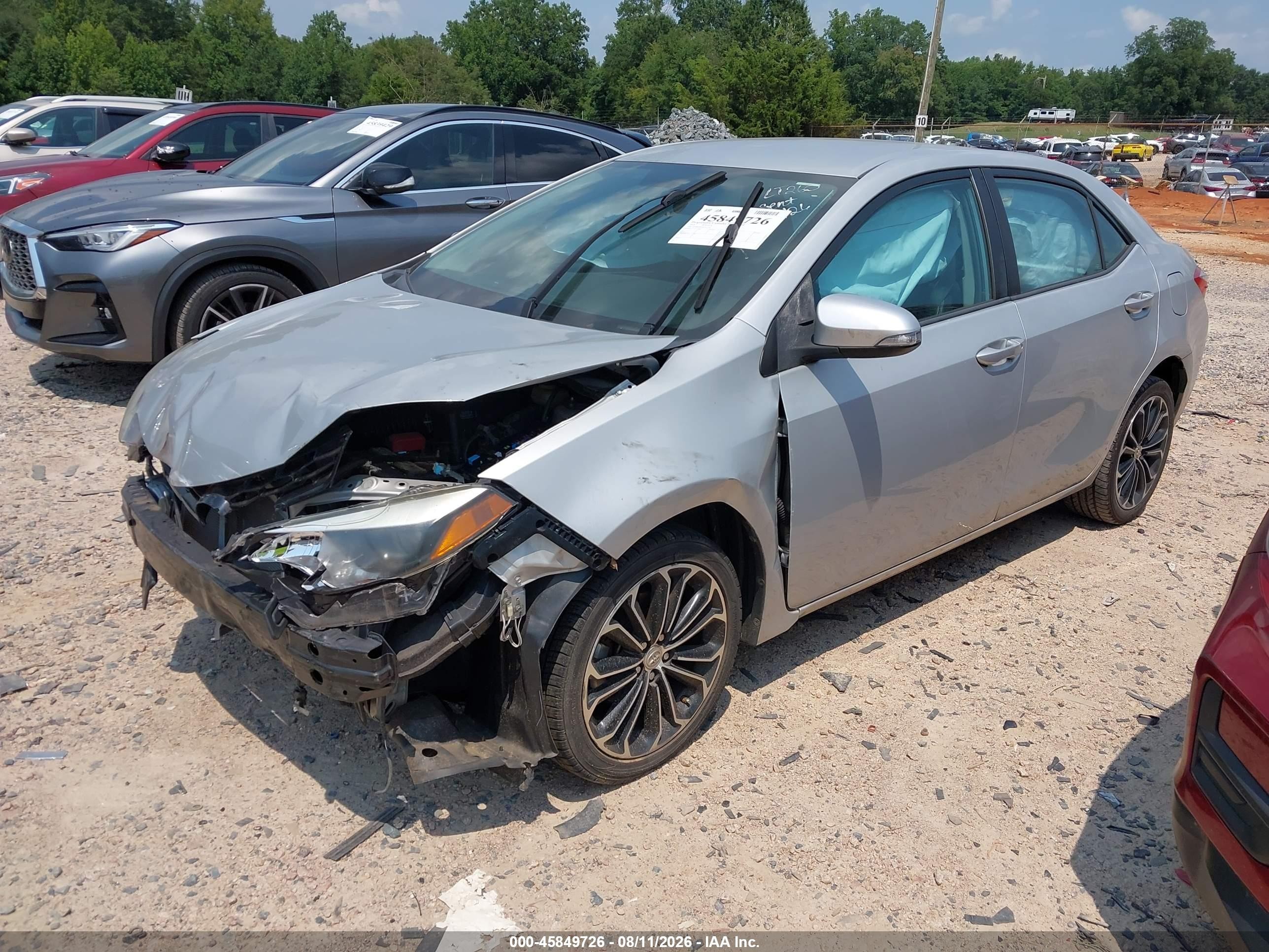 2015 Toyota Corolla S Plus Silver vin: 2T1BURHE8FC413347