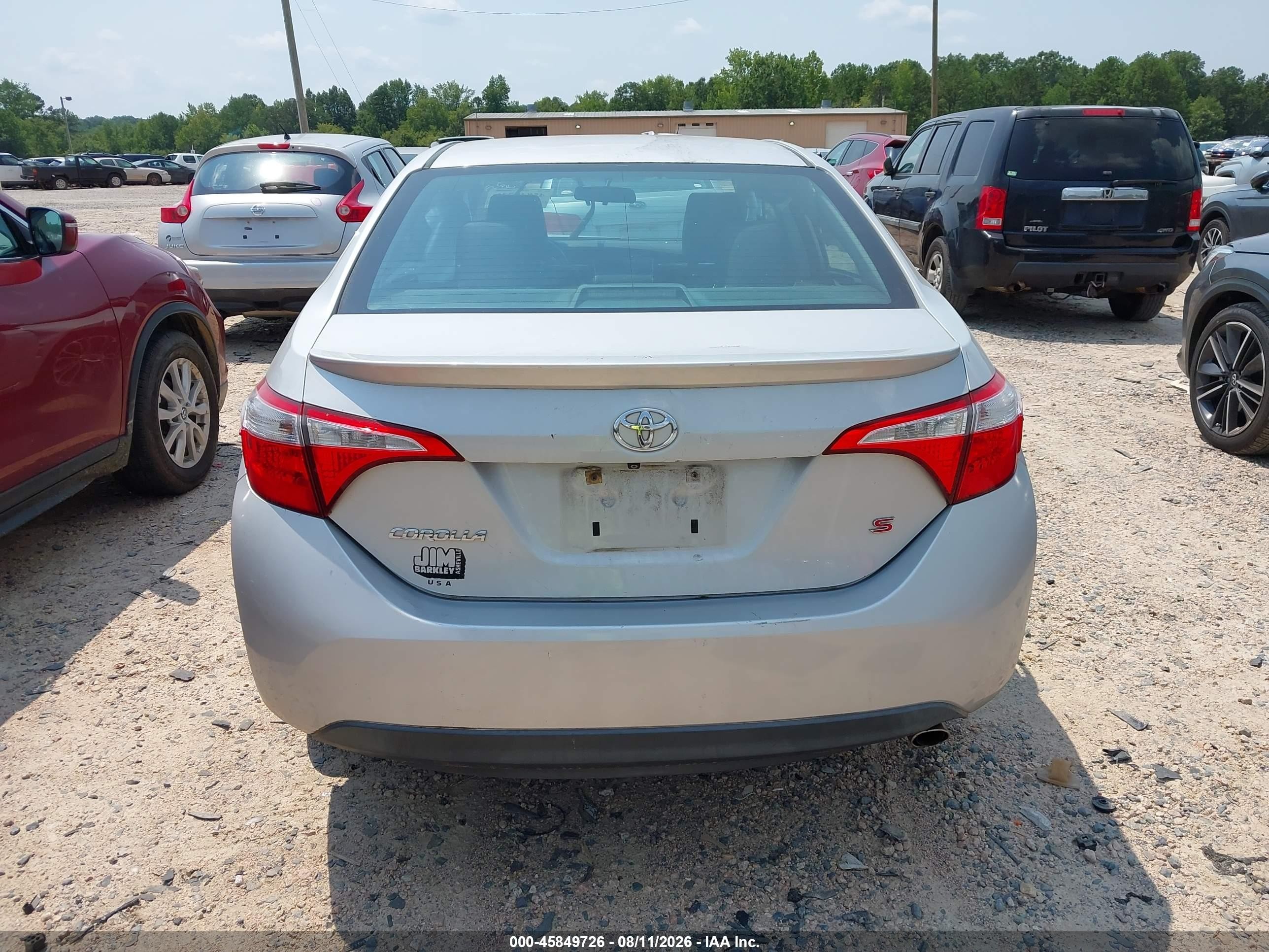 2015 Toyota Corolla S Plus Silver vin: 2T1BURHE8FC413347