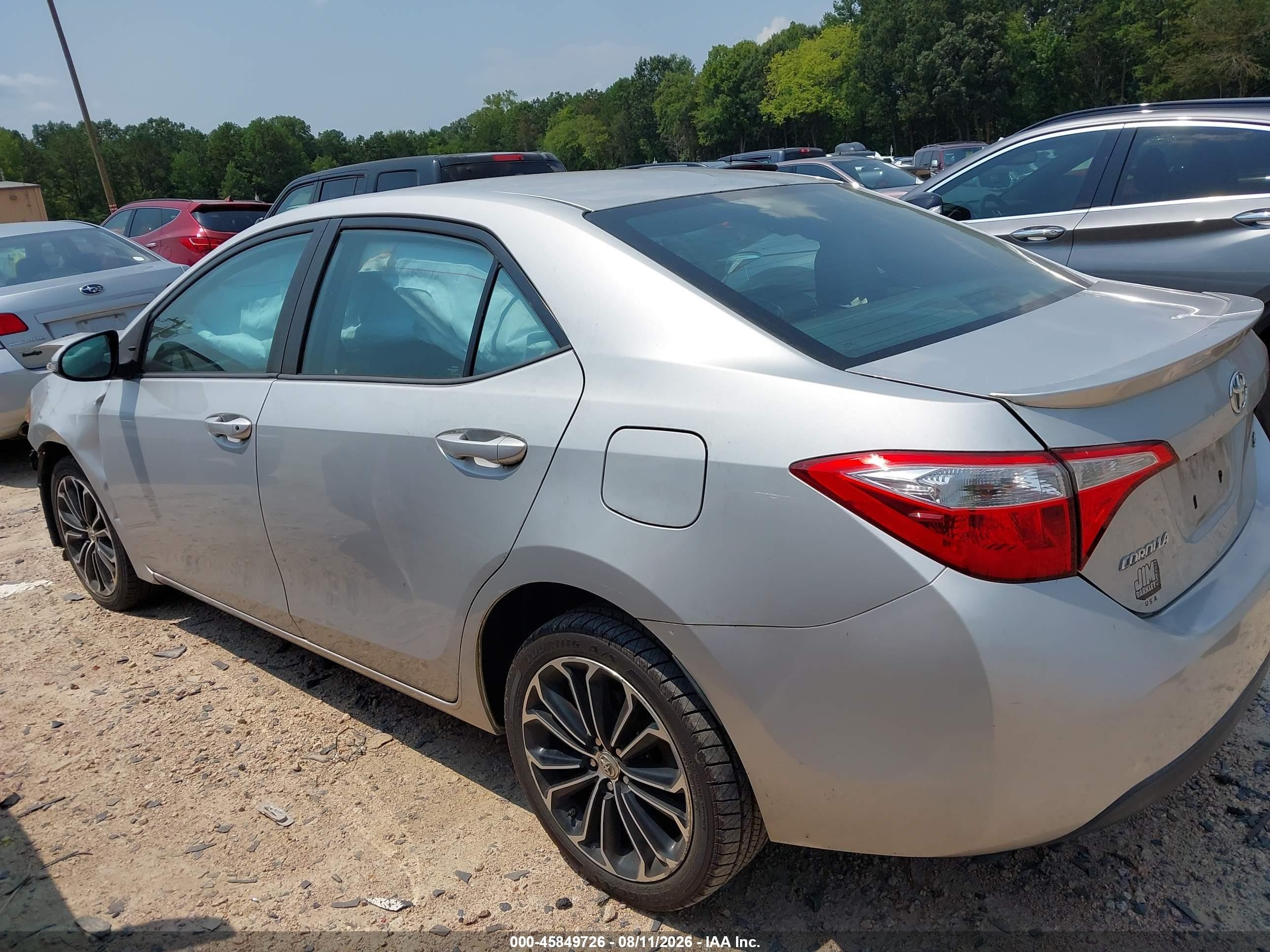 2015 Toyota Corolla S Plus Silver vin: 2T1BURHE8FC413347
