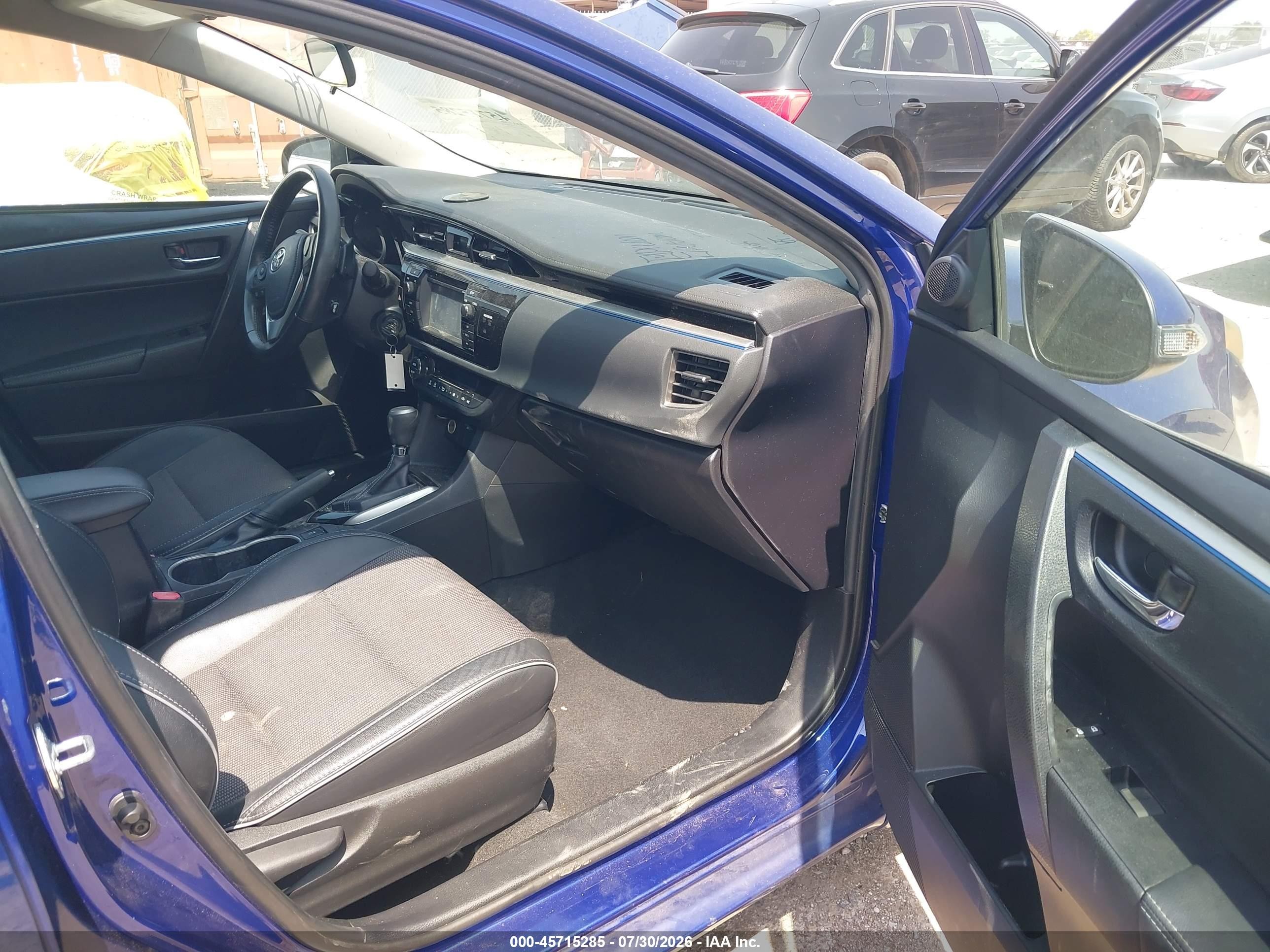 2015 Toyota Corolla S Plus Blue vin: 2T1BURHE8FC430908