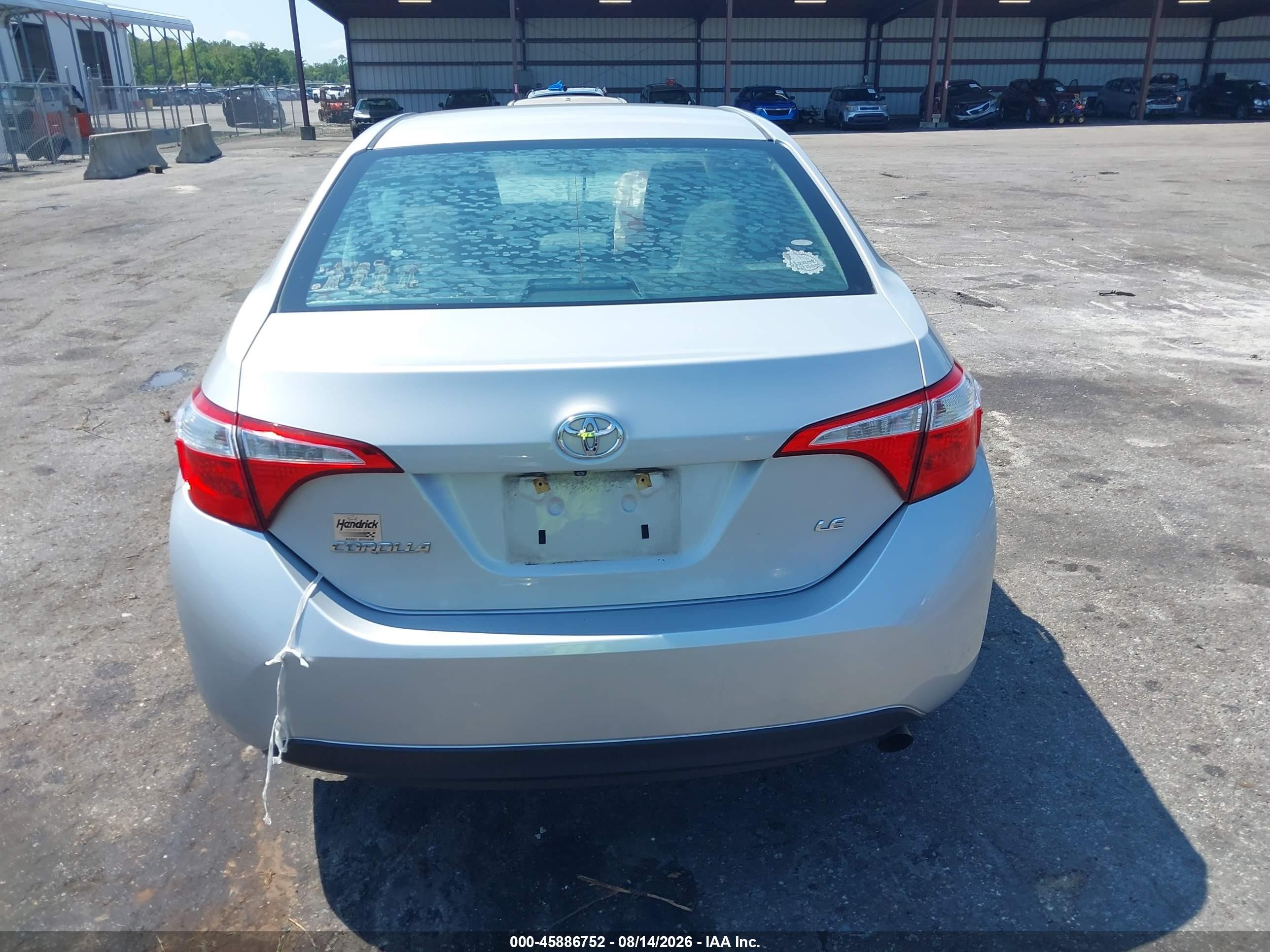 2015 Toyota Corolla Le Silver vin: 2T1BURHE8FC439348