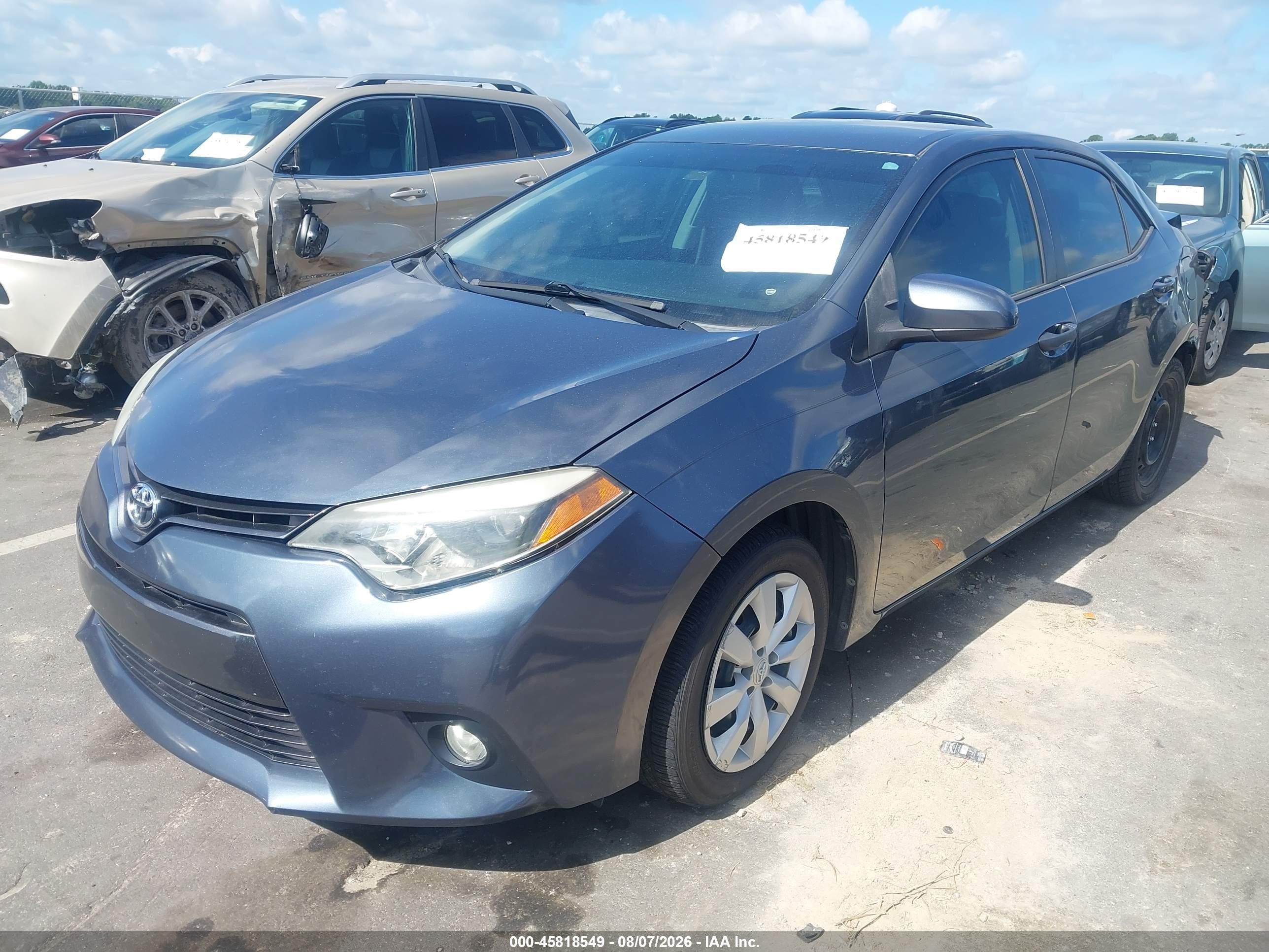 2015 Toyota Corolla Le Gray vin: 2T1BURHE8FC439351