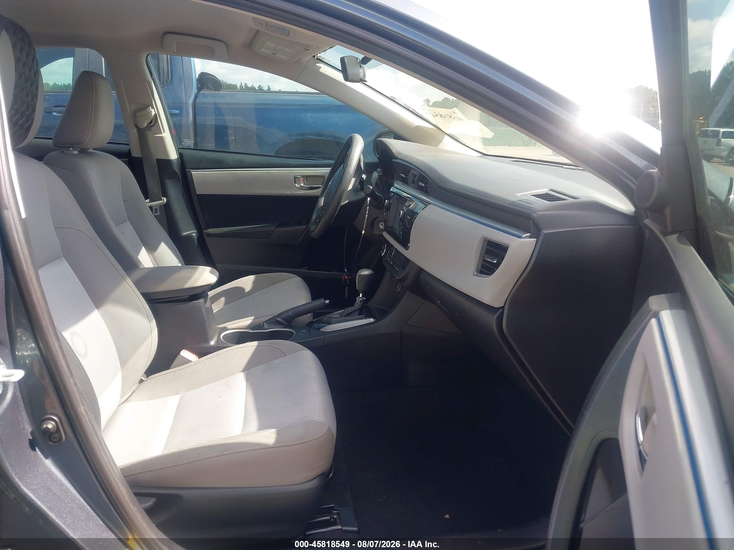 2015 Toyota Corolla Le Gray vin: 2T1BURHE8FC439351