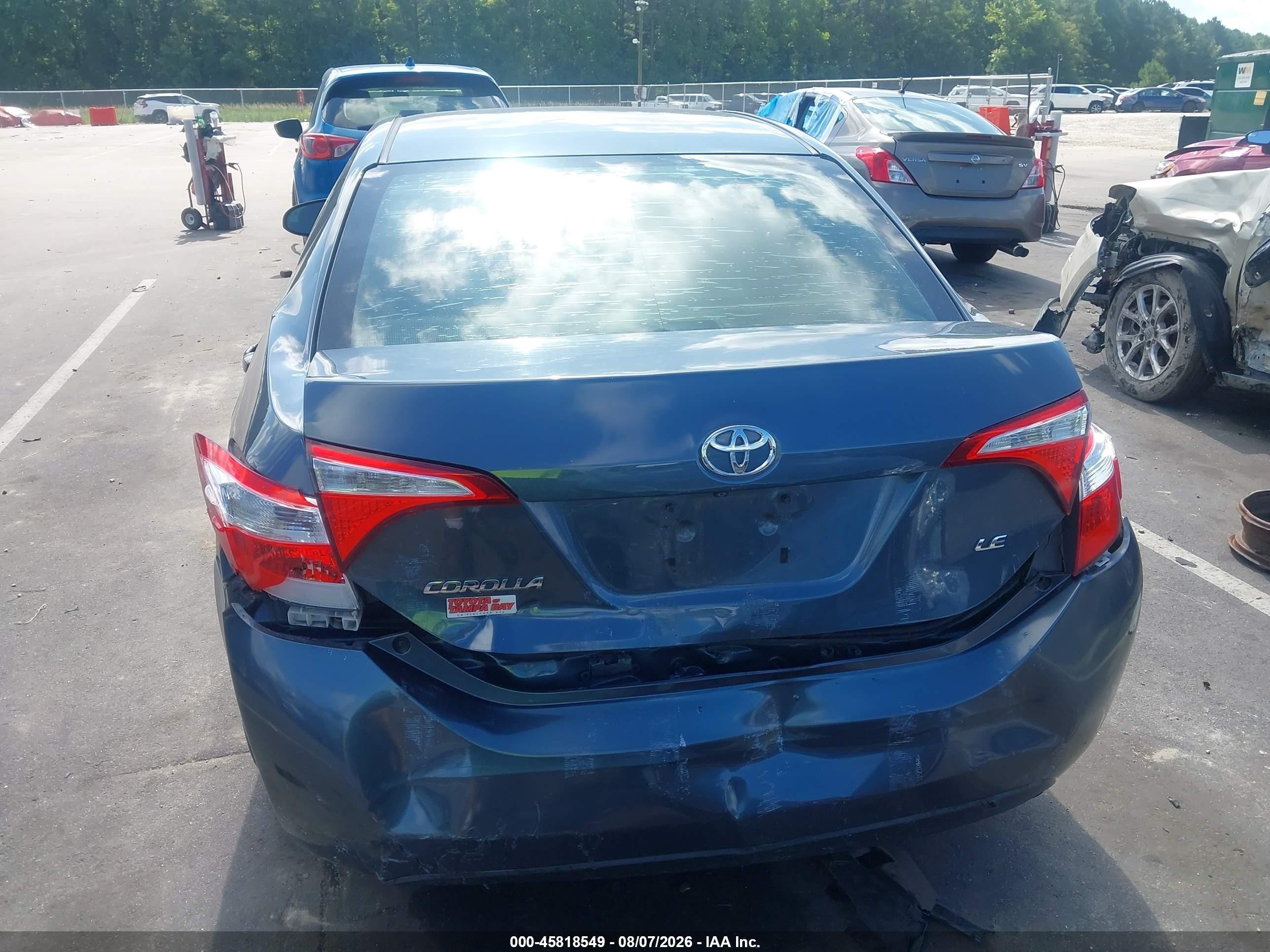 2015 Toyota Corolla Le Gray vin: 2T1BURHE8FC439351
