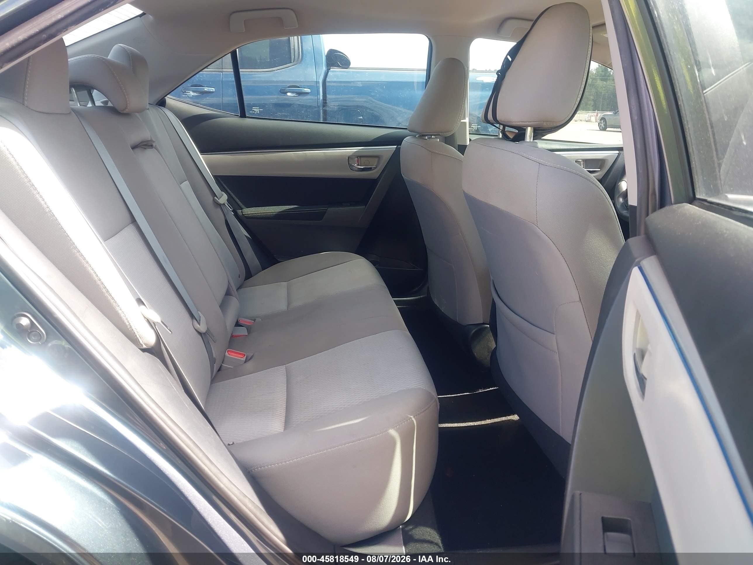 2015 Toyota Corolla Le Gray vin: 2T1BURHE8FC439351