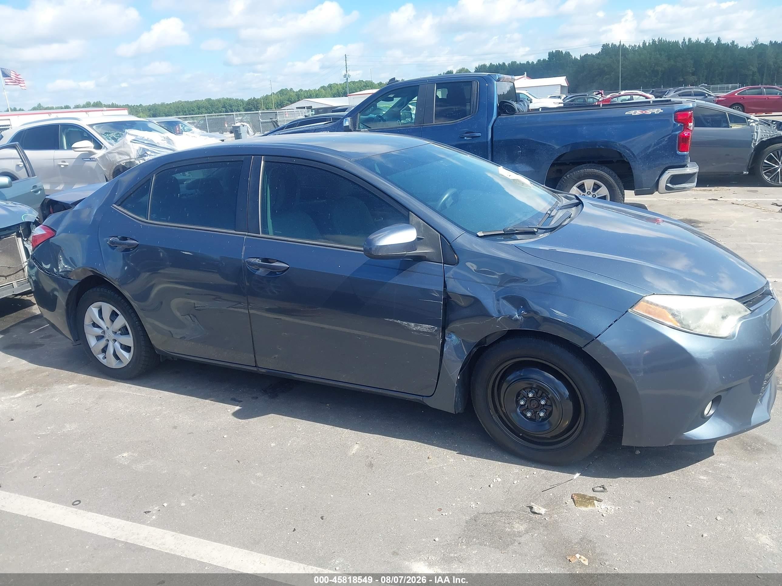 2015 Toyota Corolla Le Gray vin: 2T1BURHE8FC439351