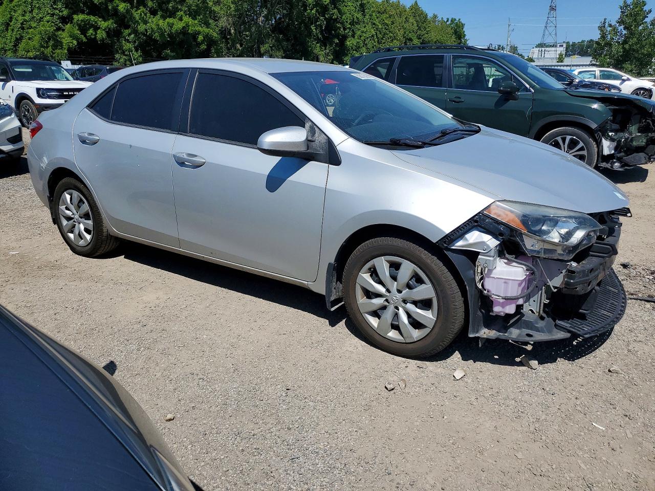2015 Toyota Corolla L Silver vin: 2T1BURHE8FC455923