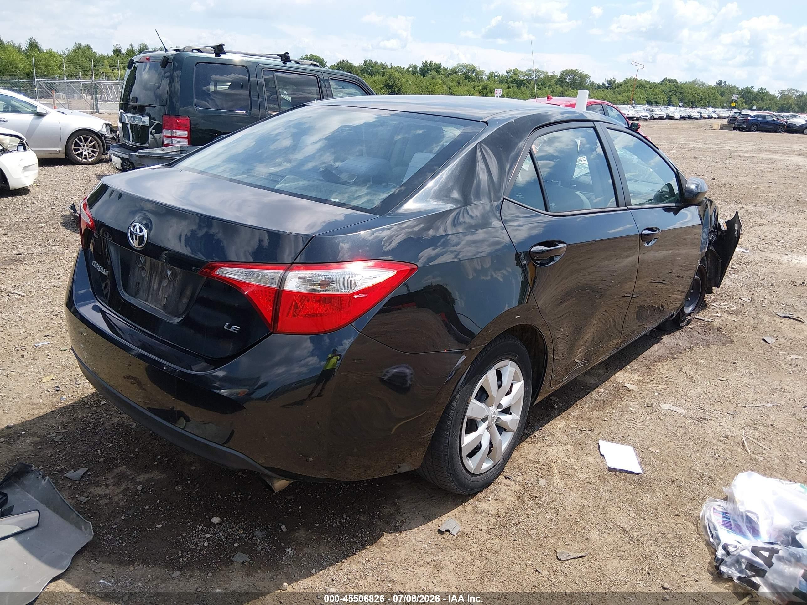 2015 Toyota Corolla Le Black vin: 2T1BURHE8FC466288