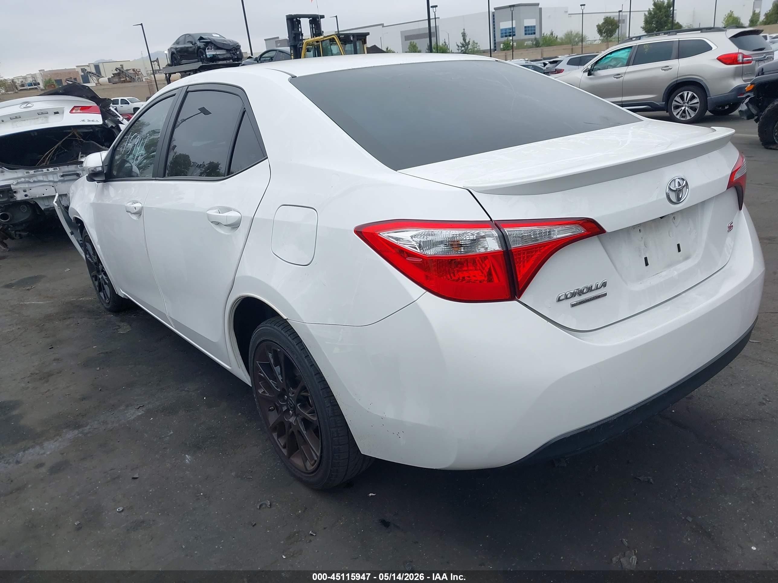 2016 Toyota Corolla S W/special Edition Pkg White vin: 2T1BURHE8GC585783