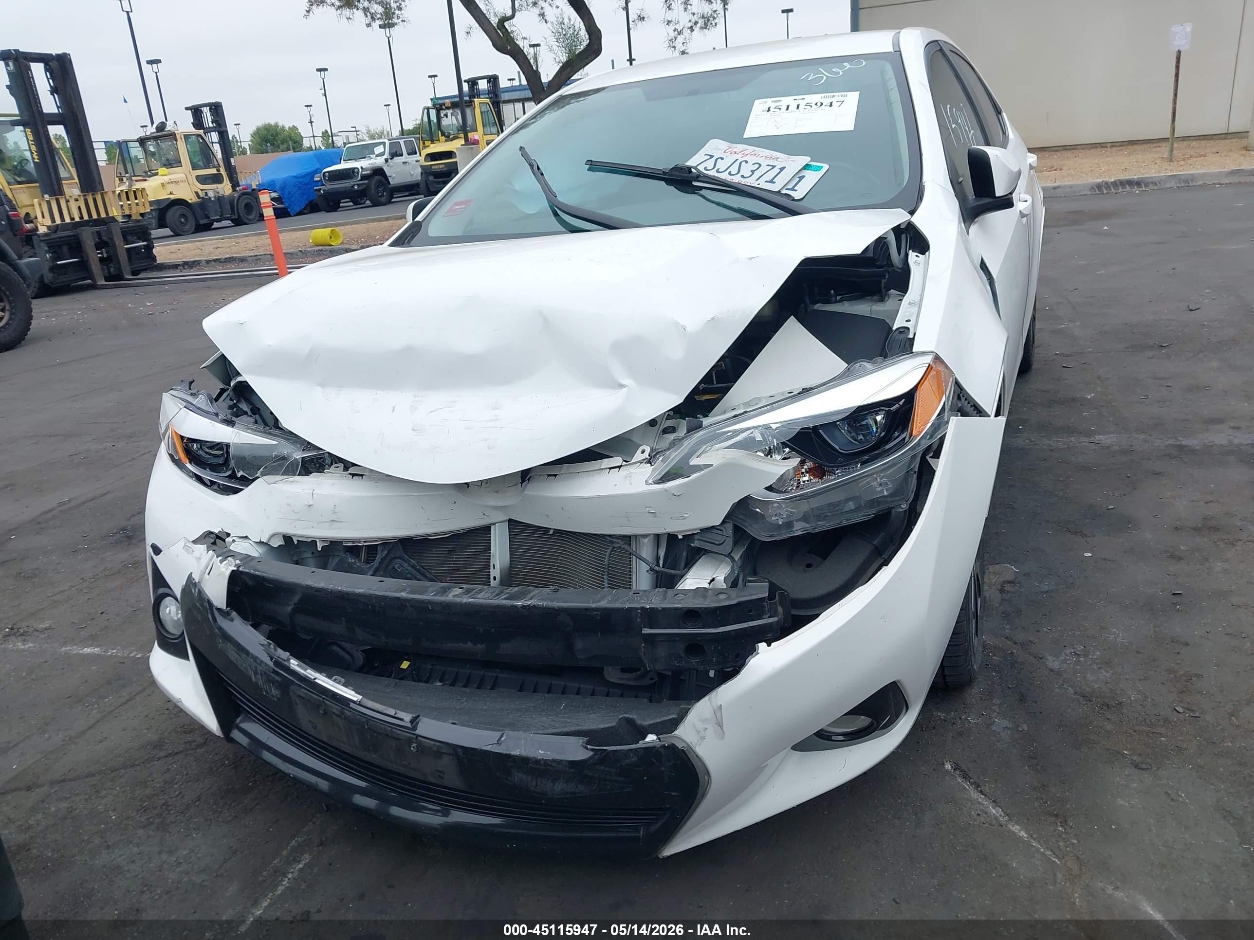 2016 Toyota Corolla S W/special Edition Pkg White vin: 2T1BURHE8GC585783