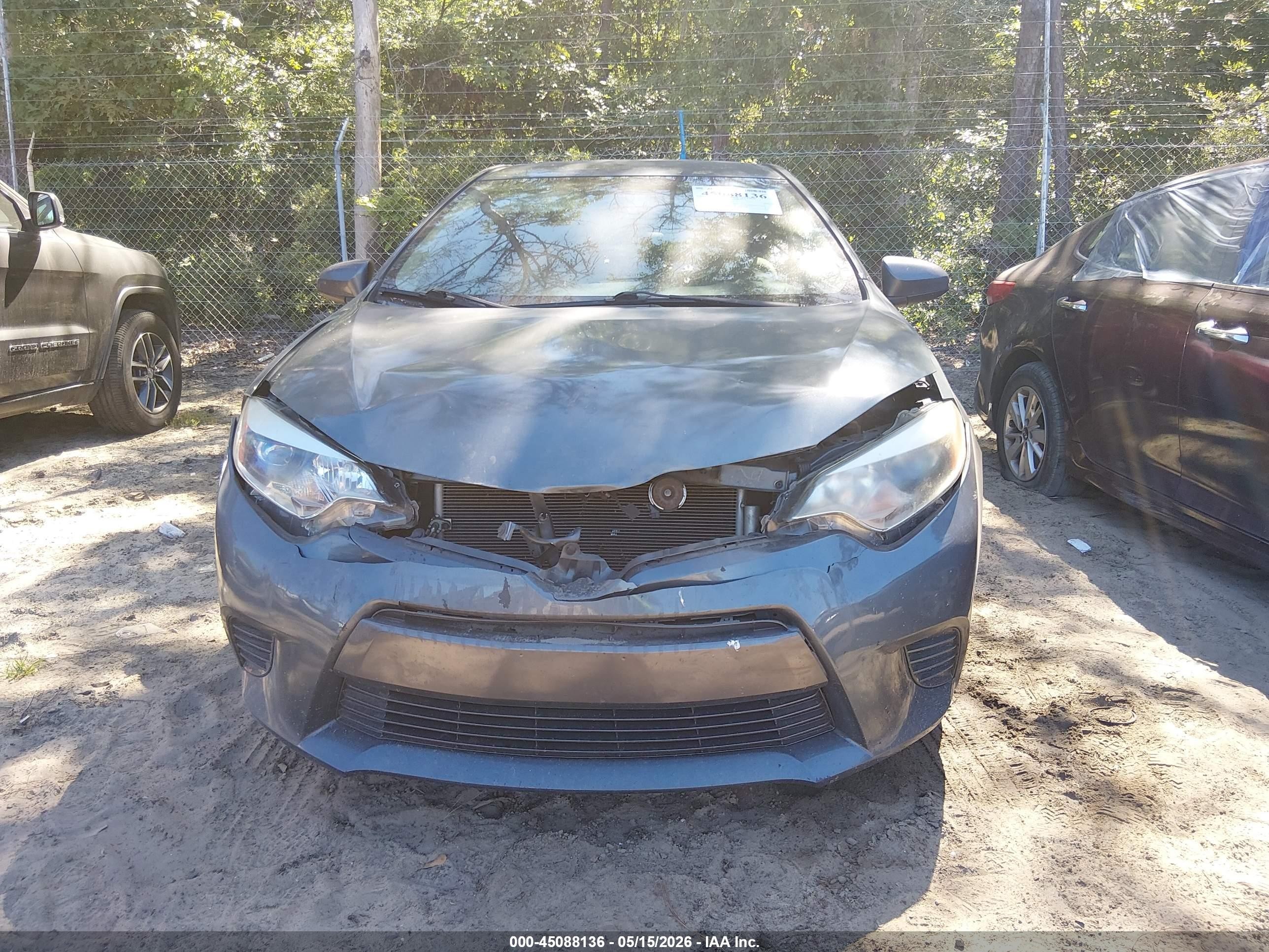 2016 Toyota Corolla Le Gray vin: 2T1BURHE8GC632603