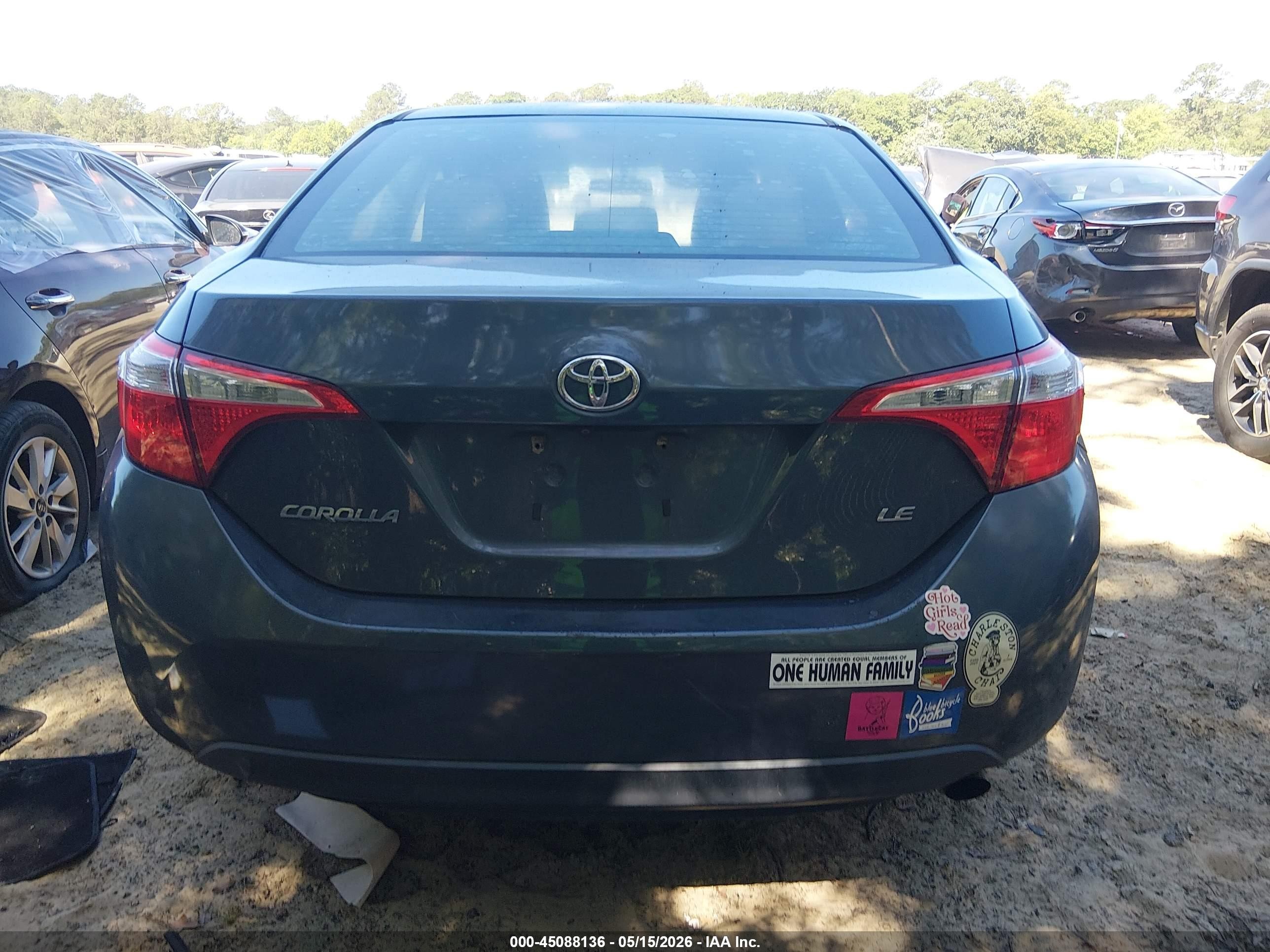 2016 Toyota Corolla Le Gray vin: 2T1BURHE8GC632603