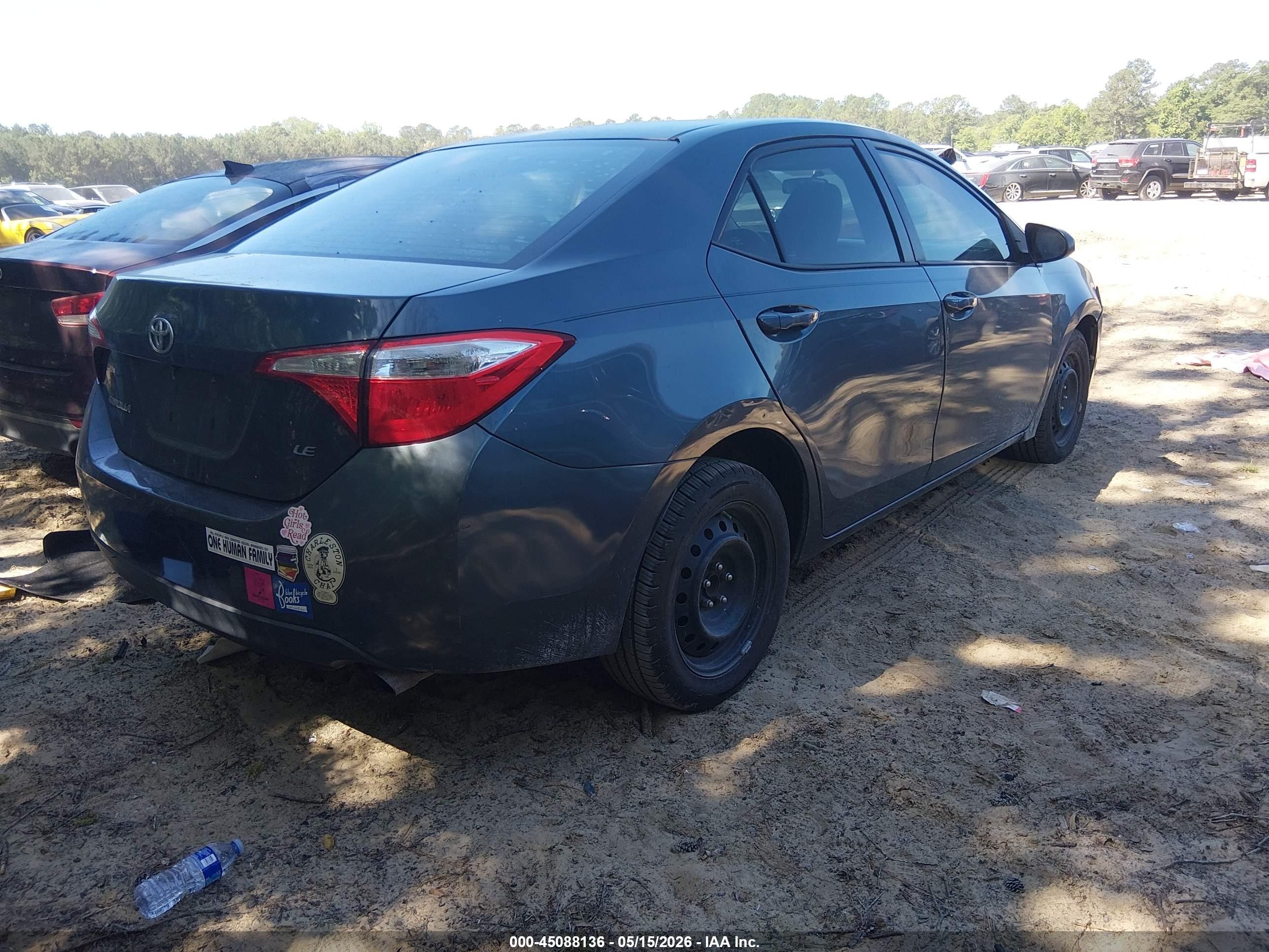2016 Toyota Corolla Le Gray vin: 2T1BURHE8GC632603