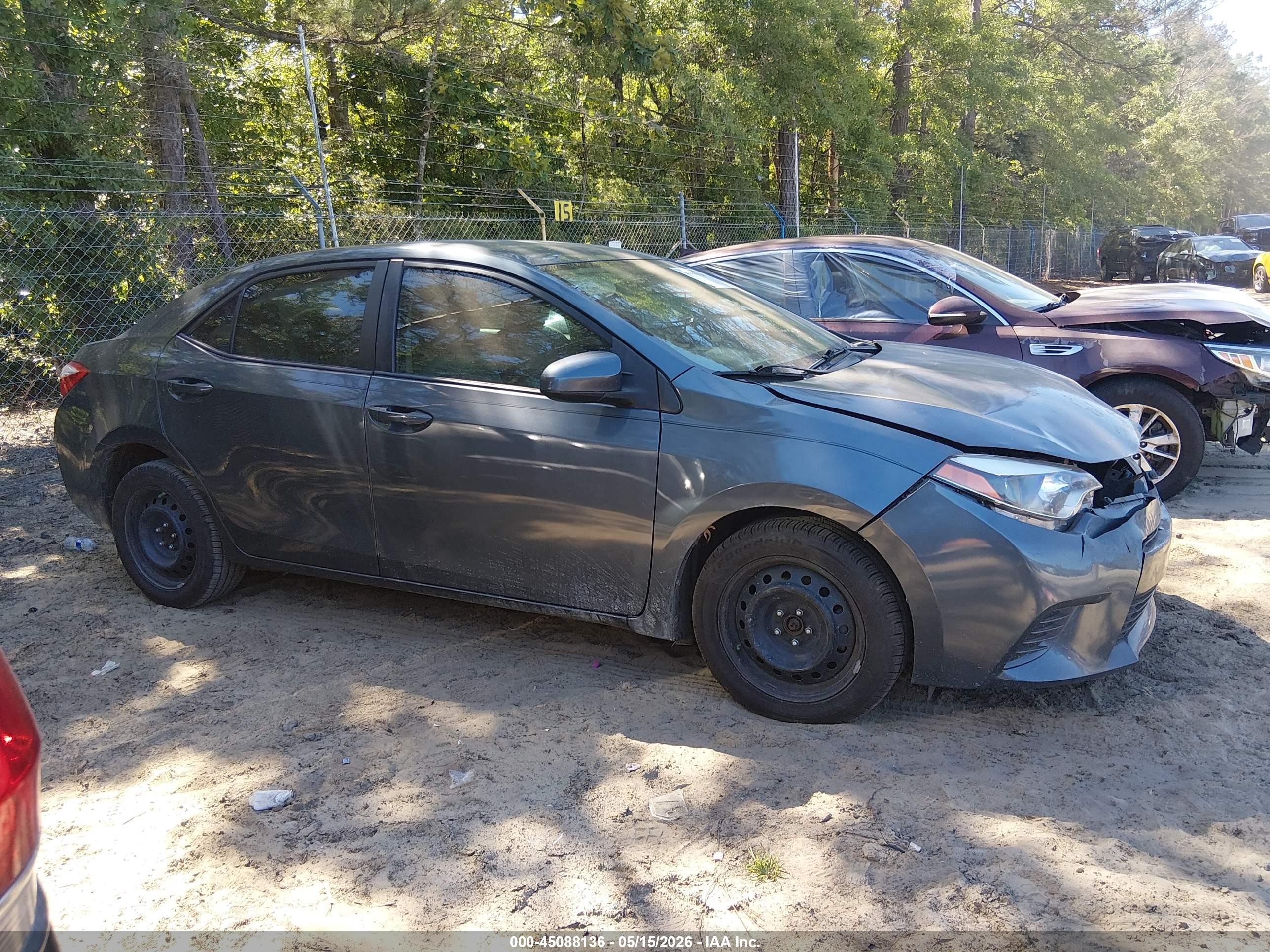 2016 Toyota Corolla Le Gray vin: 2T1BURHE8GC632603
