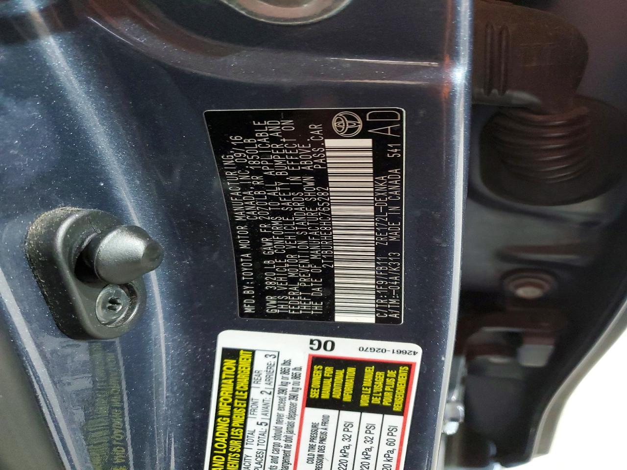 2017 Toyota Corolla Le Серый vin: 2T1BURHE8HC765282