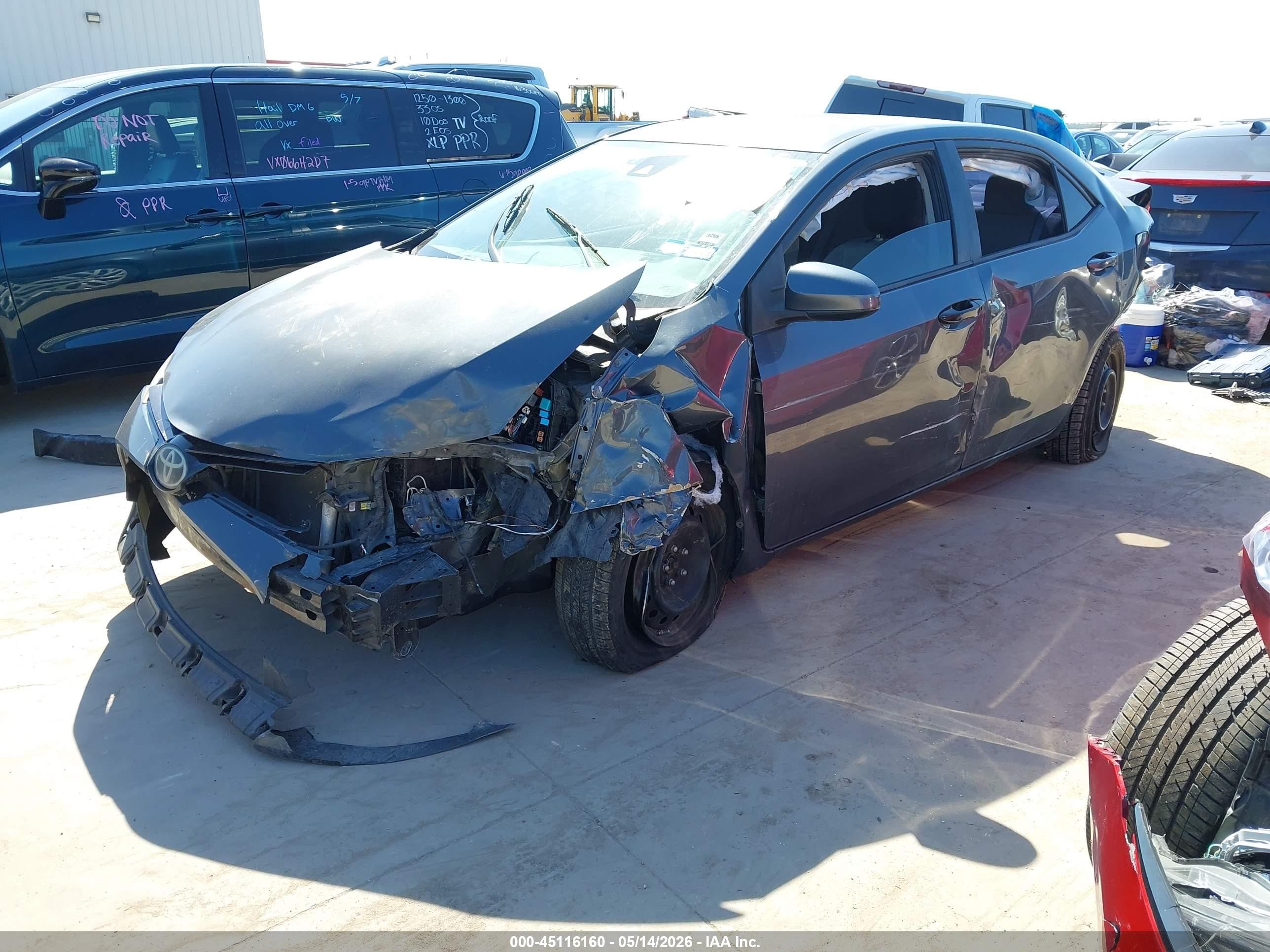2017 Toyota Corolla Le Серый vin: 2T1BURHE8HC926195