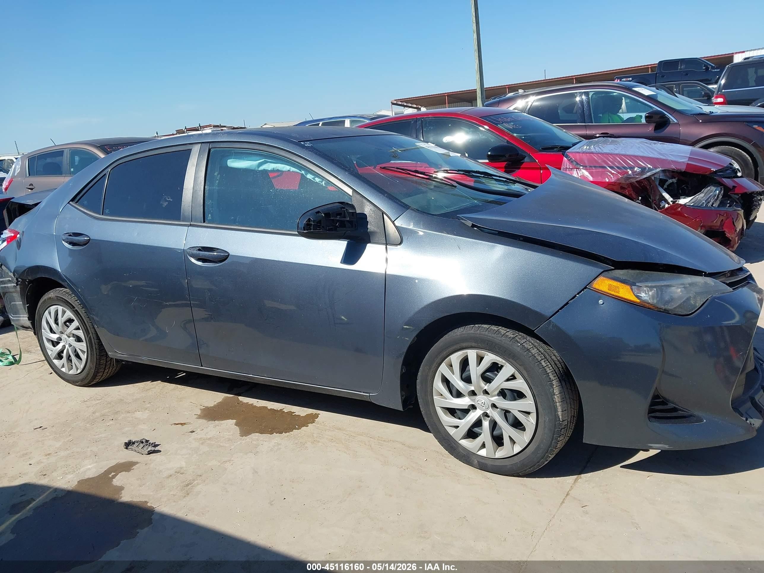 2017 Toyota Corolla Le Серый vin: 2T1BURHE8HC926195