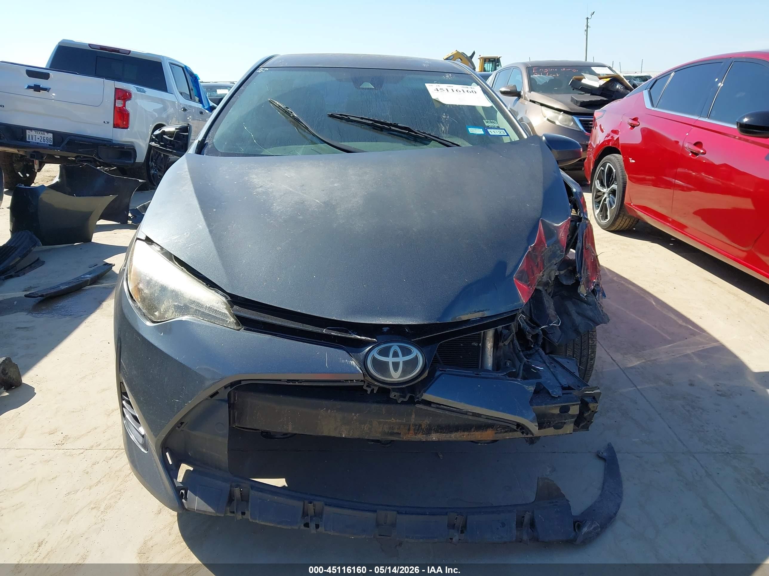 2017 Toyota Corolla Le Серый vin: 2T1BURHE8HC926195