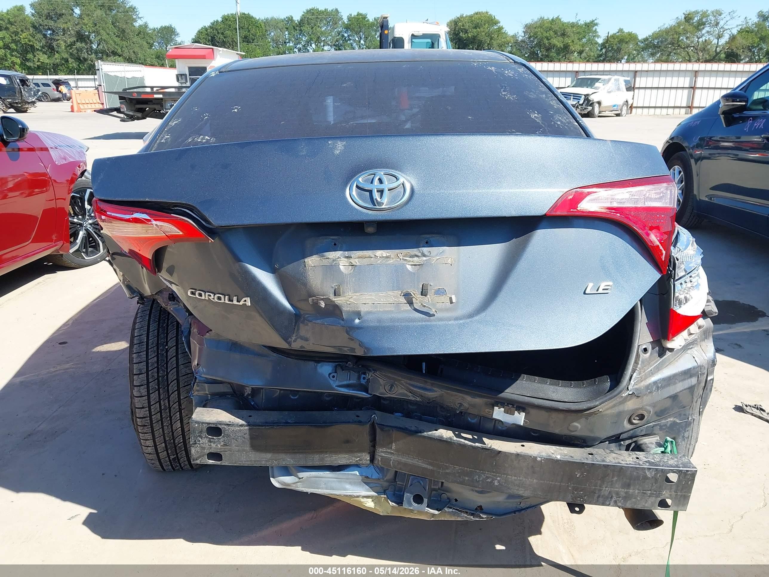 2017 Toyota Corolla Le Серый vin: 2T1BURHE8HC926195