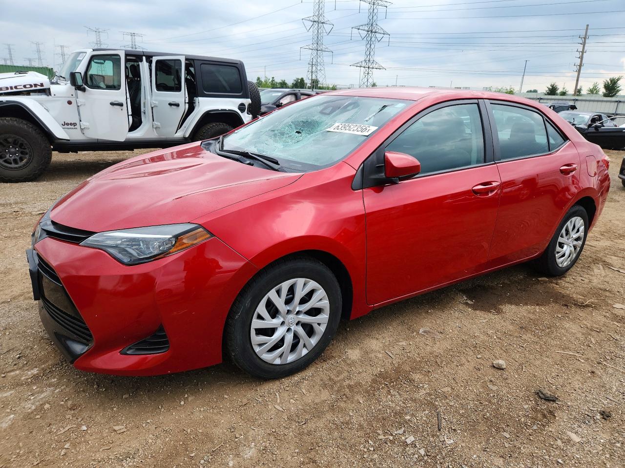 2019 Toyota Corolla Le Red vin: 2T1BURHE8KC139500