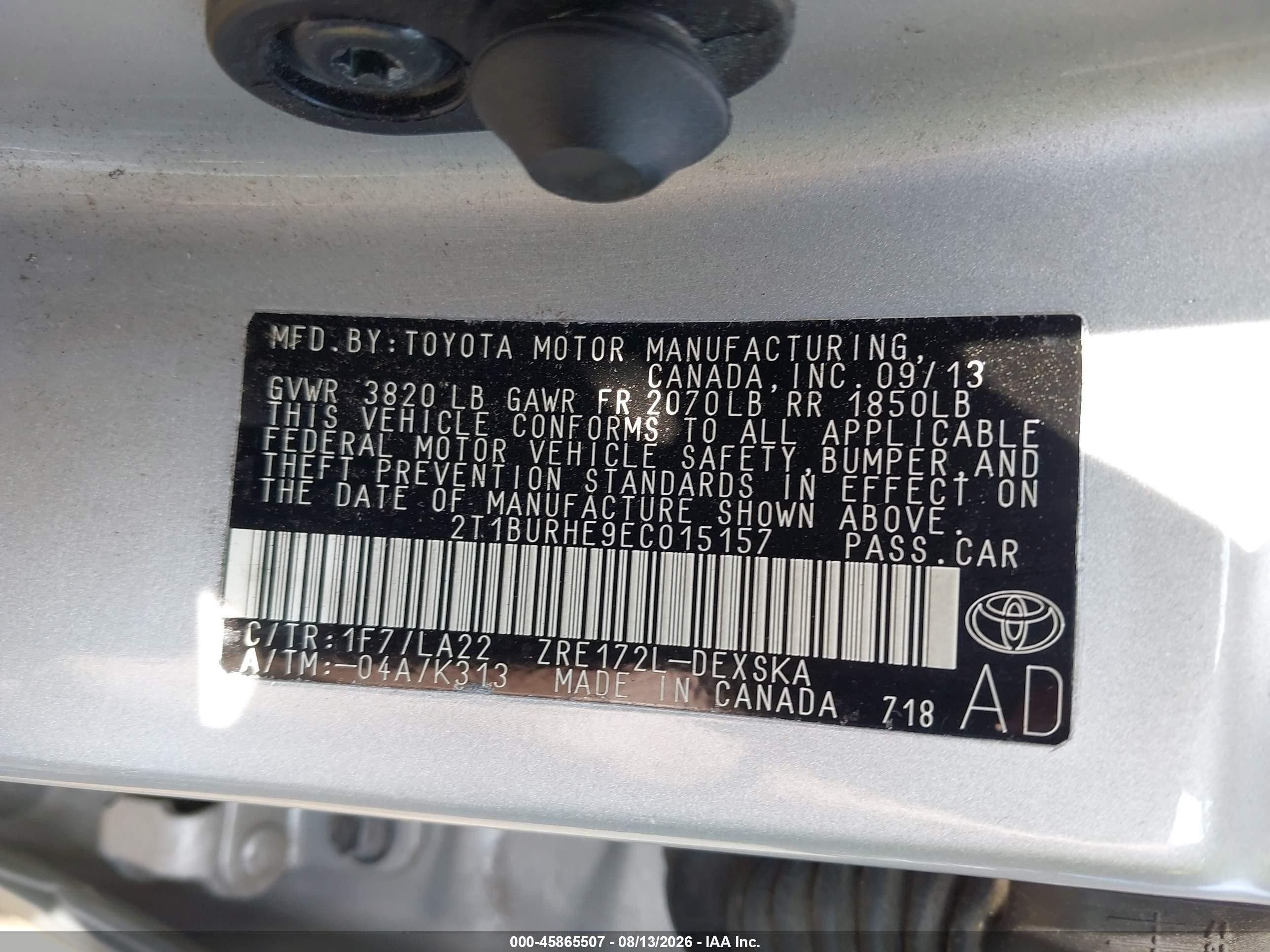 2014 Toyota Corolla S Premium Silver vin: 2T1BURHE9EC015157