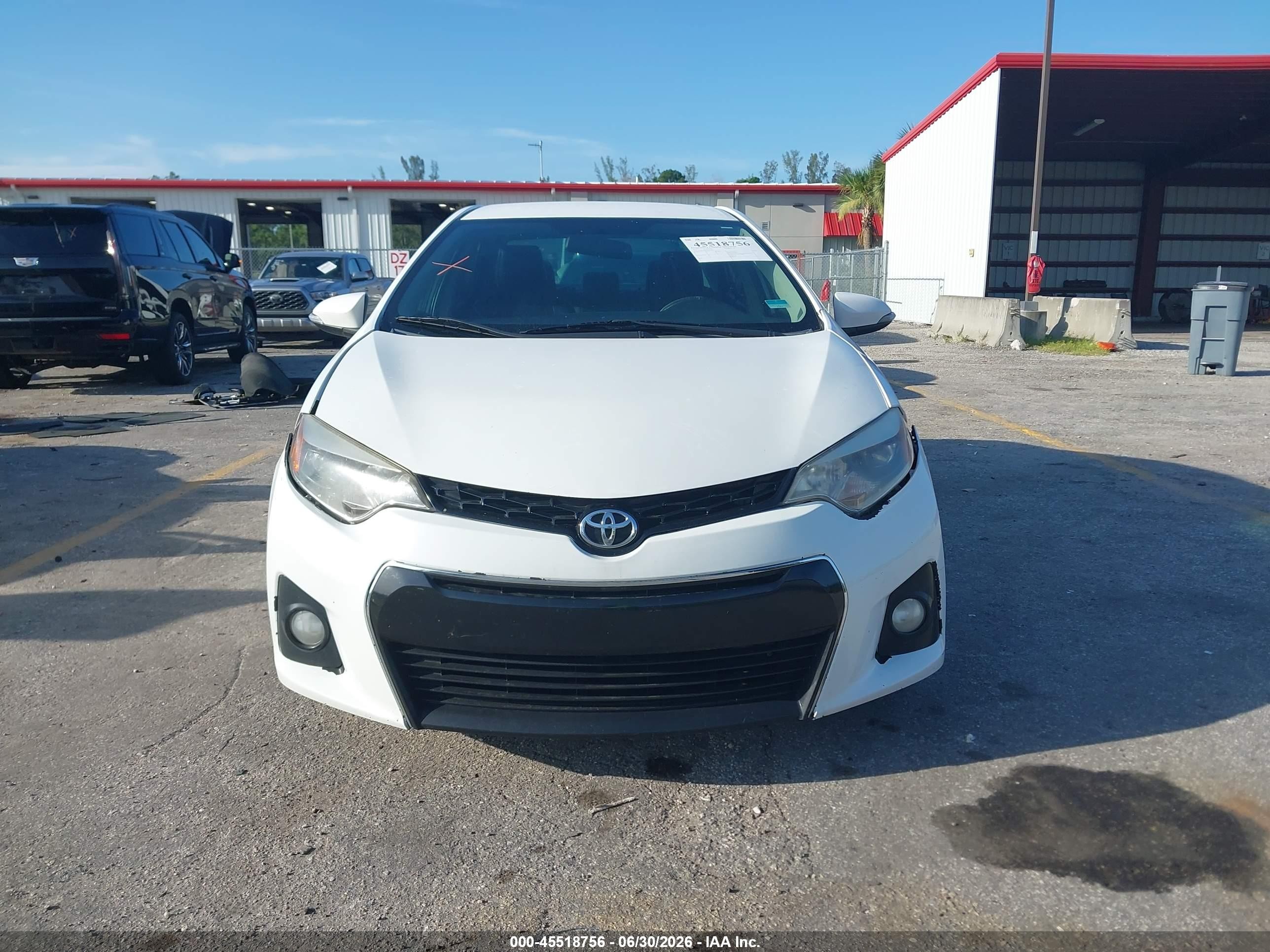 2014 Toyota Corolla S White vin: 2T1BURHE9EC022657