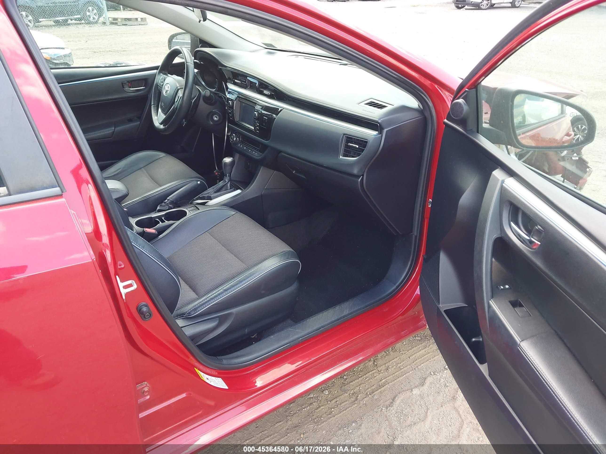 2014 Toyota Corolla S Plus Burgundy vin: 2T1BURHE9EC039121