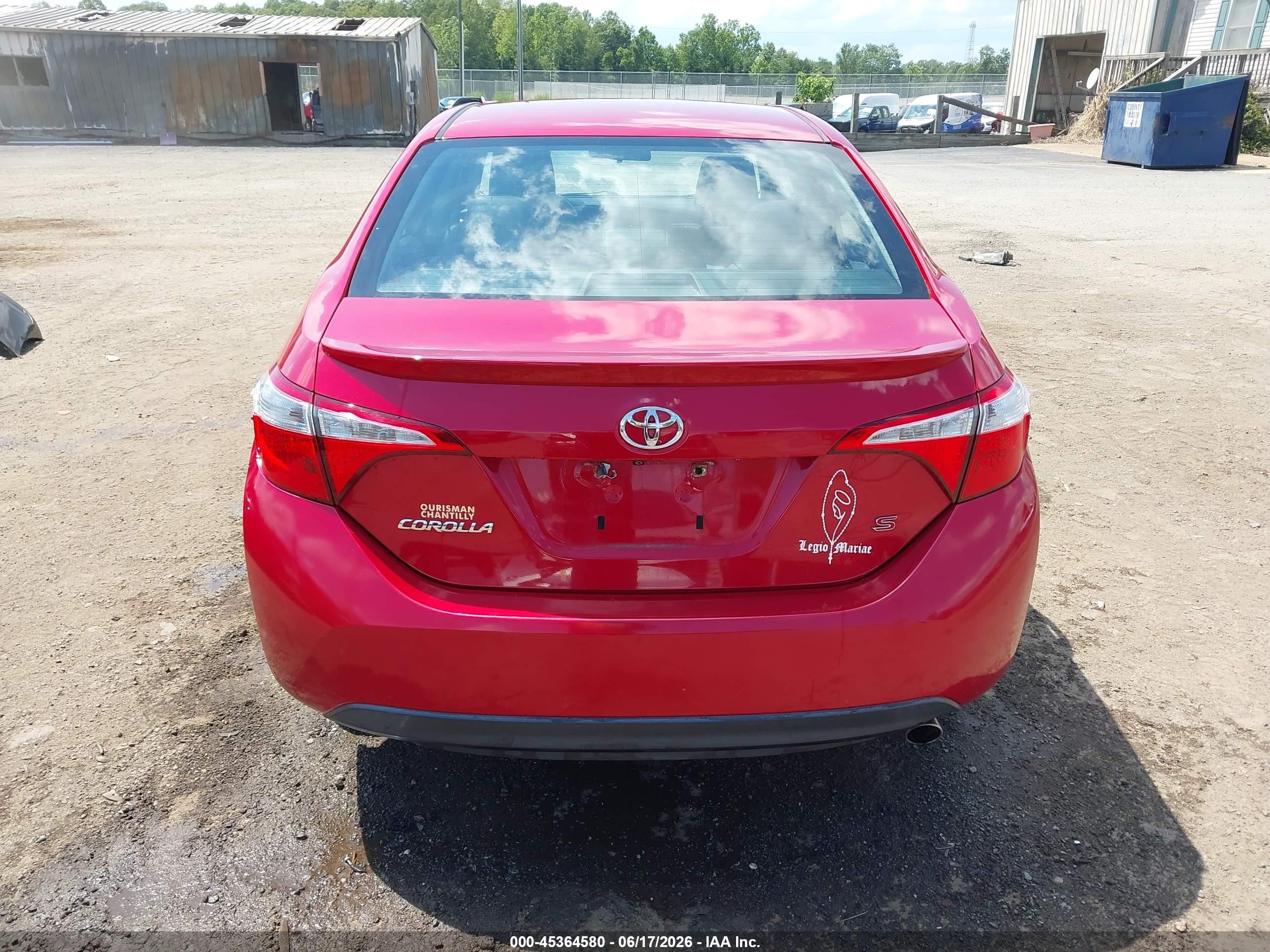2014 Toyota Corolla S Plus Burgundy vin: 2T1BURHE9EC039121