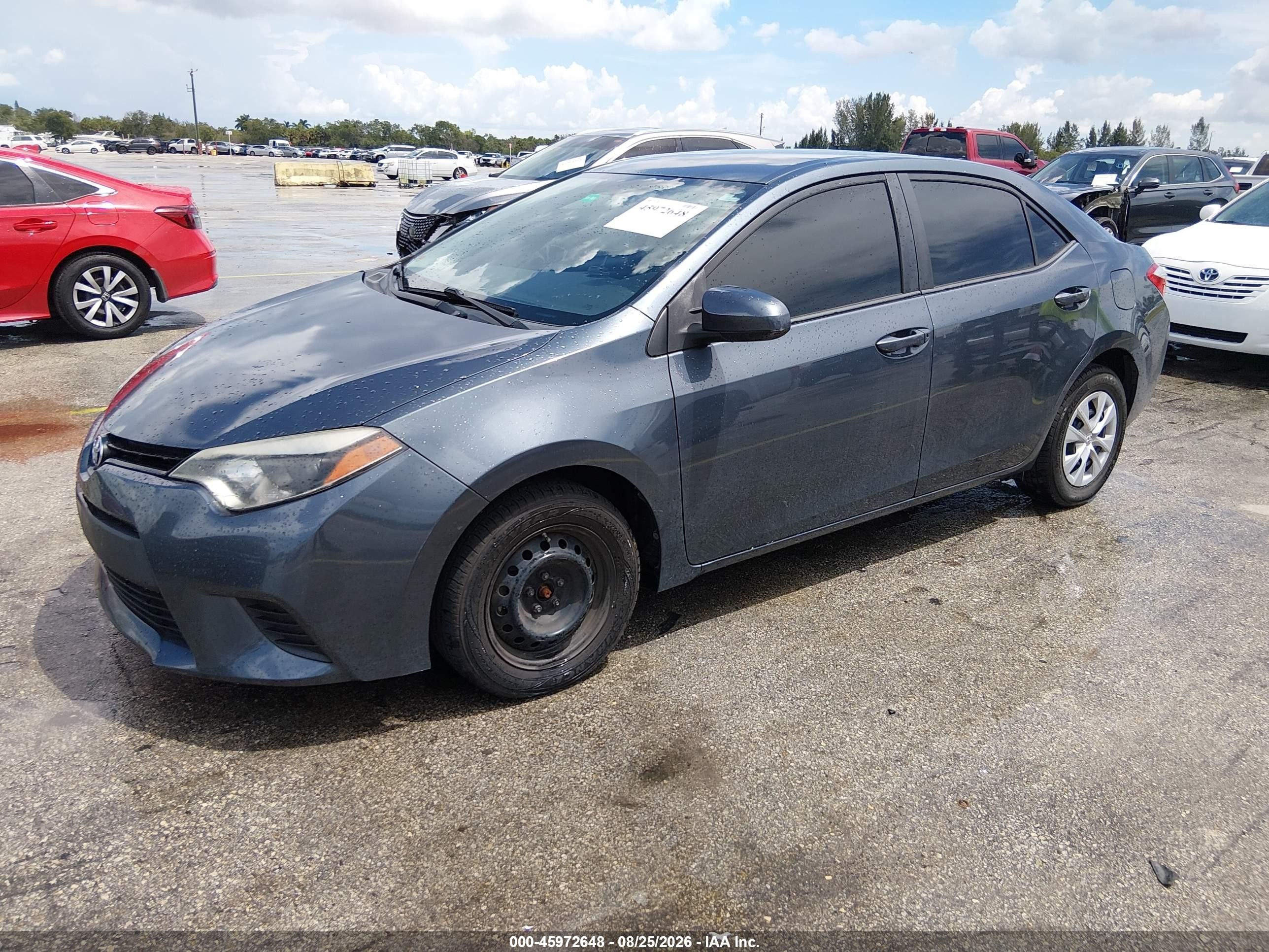 2014 Toyota Corolla L Gray vin: 2T1BURHE9EC073138