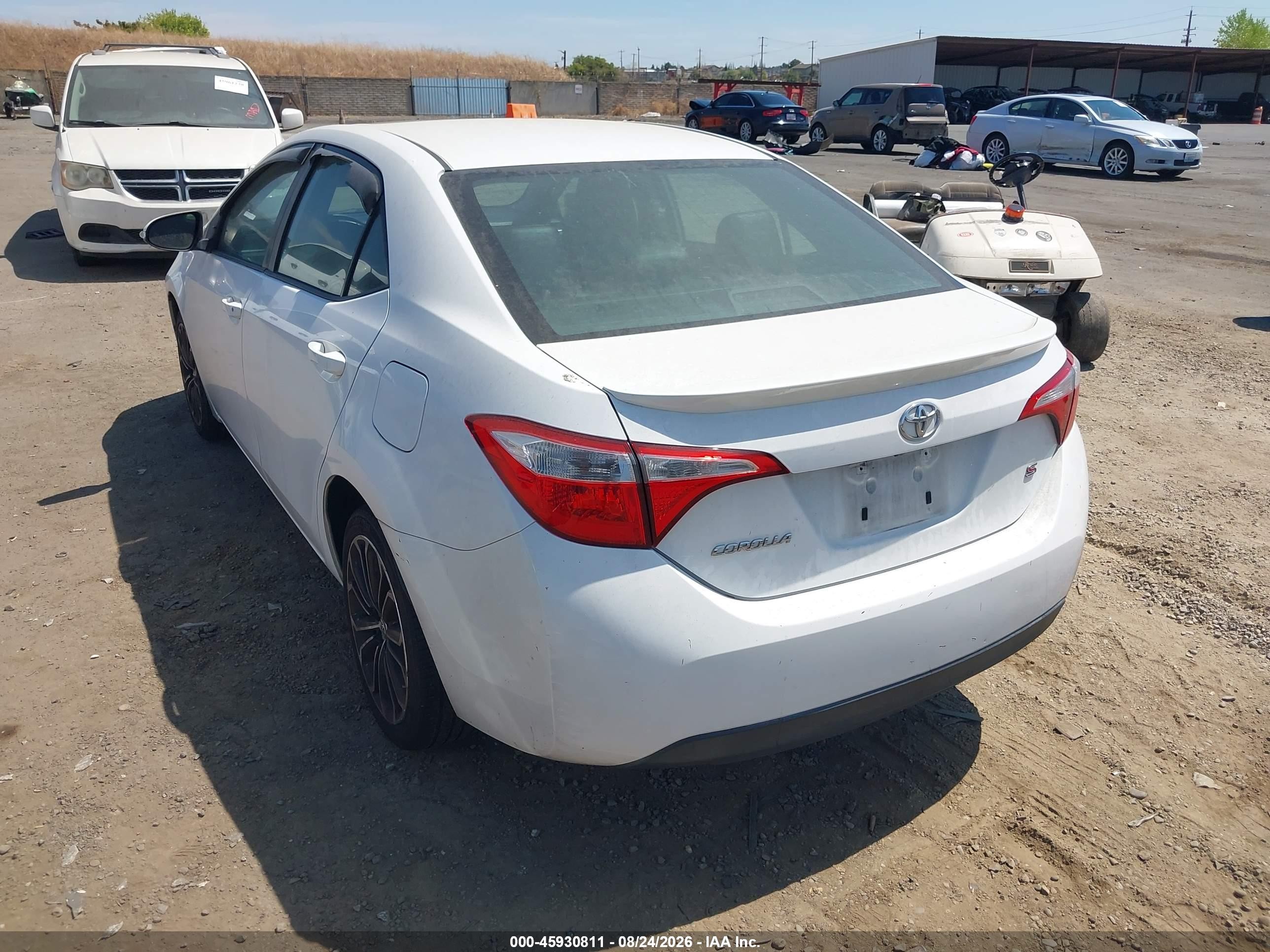 2014 Toyota Corolla S Plus Белый vin: 2T1BURHE9EC073396
