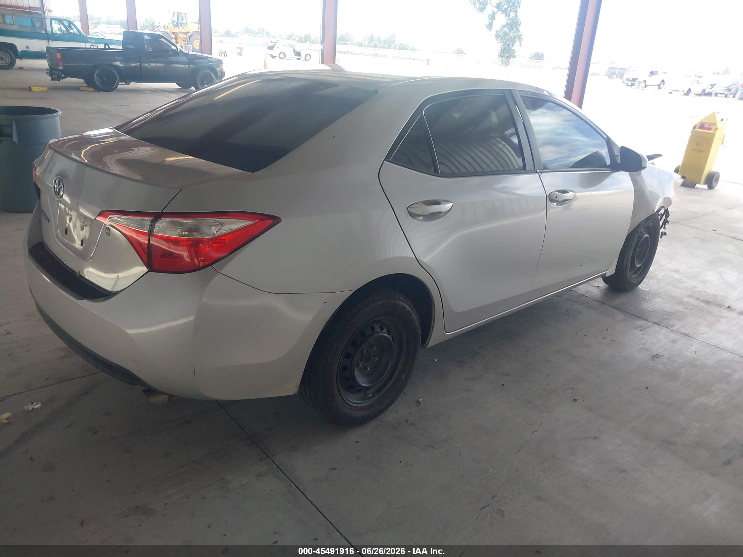 2014 Toyota Corolla L Silver vin: 2T1BURHE9EC083281