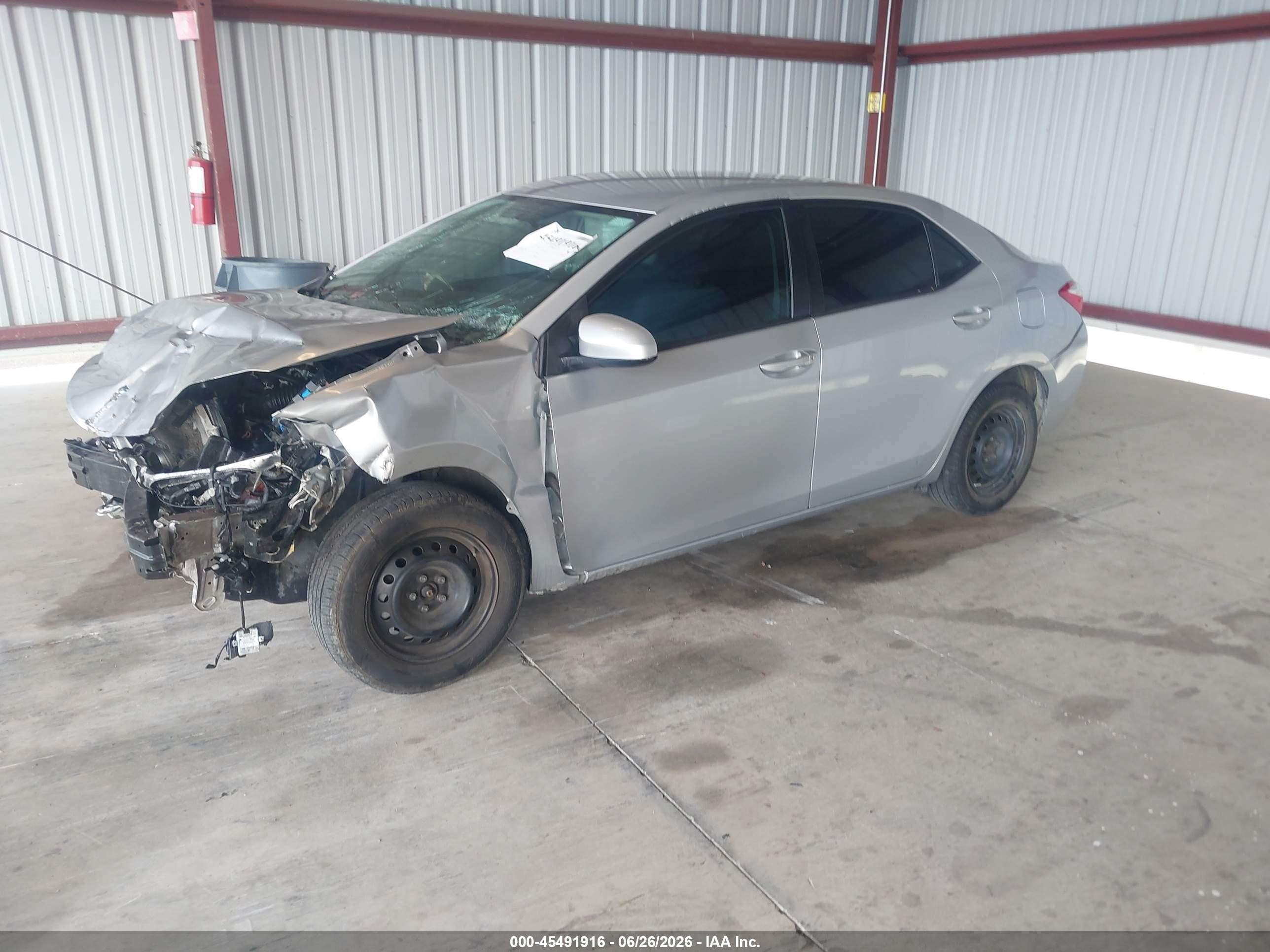 2014 Toyota Corolla L Silver vin: 2T1BURHE9EC083281