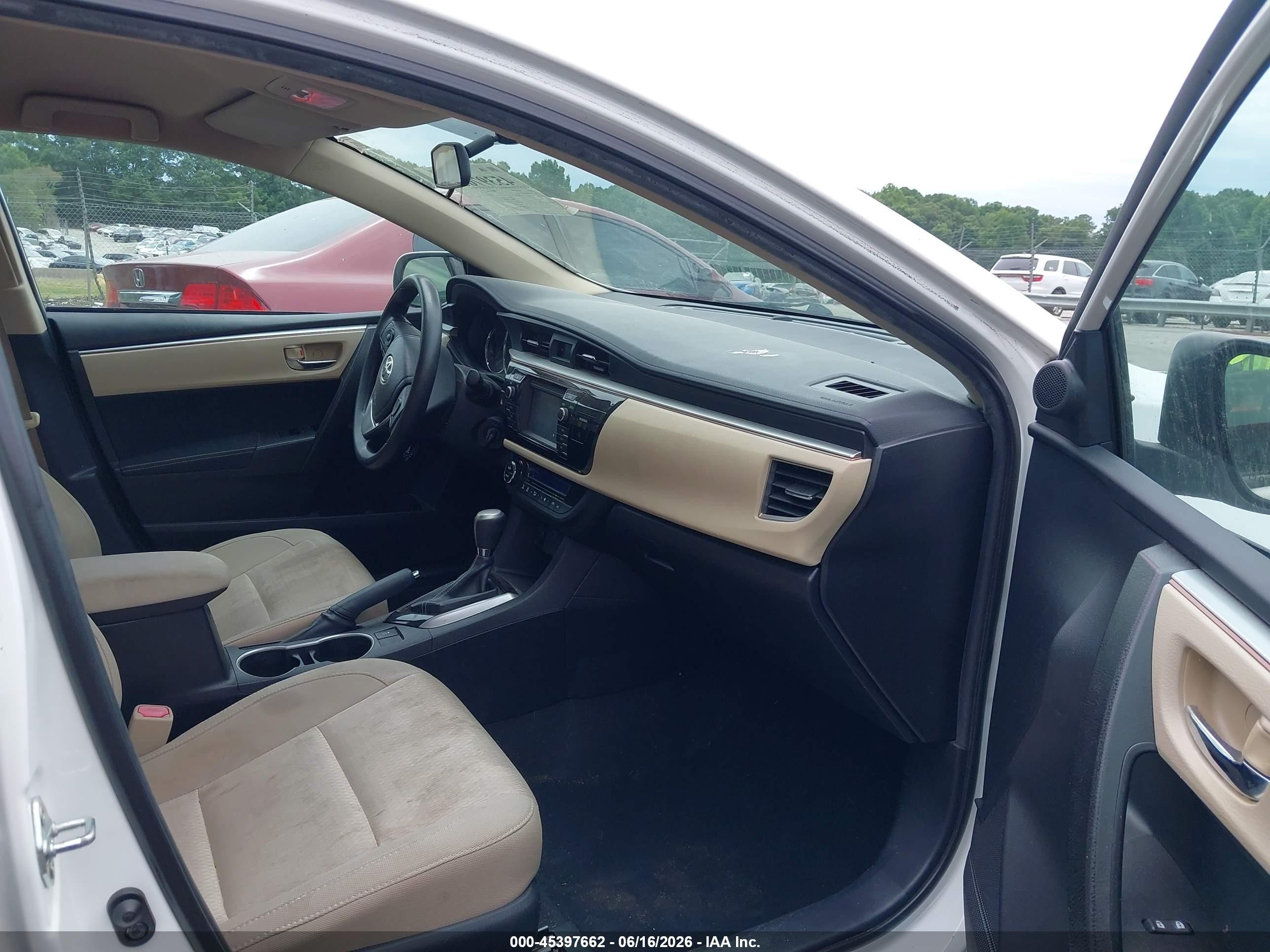 2014 Toyota Corolla Le White vin: 2T1BURHE9EC097911