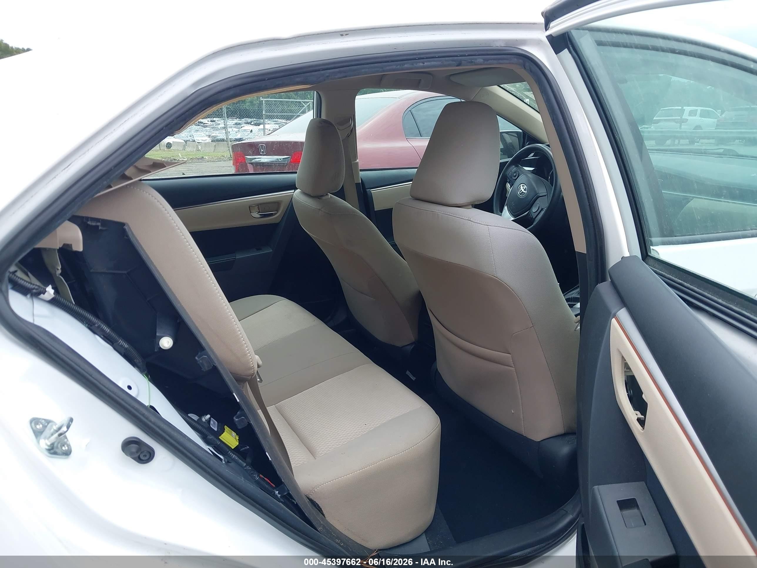 2014 Toyota Corolla Le White vin: 2T1BURHE9EC097911