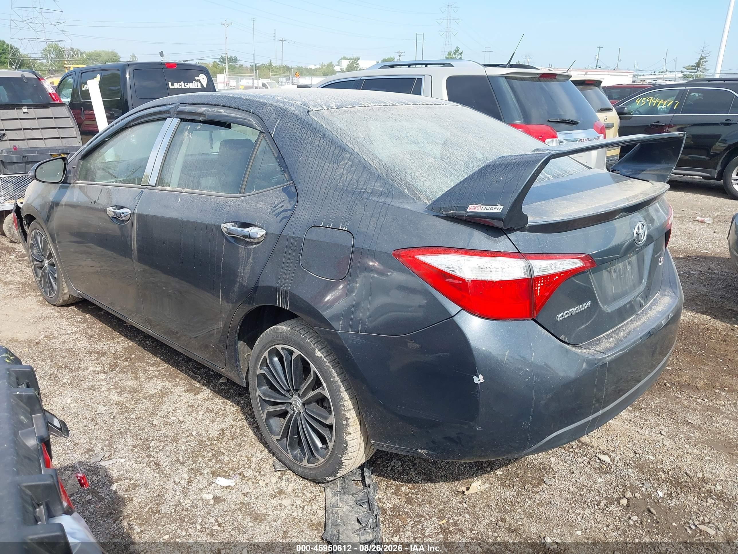 2014 Toyota Corolla S Plus Gray vin: 2T1BURHE9EC116036