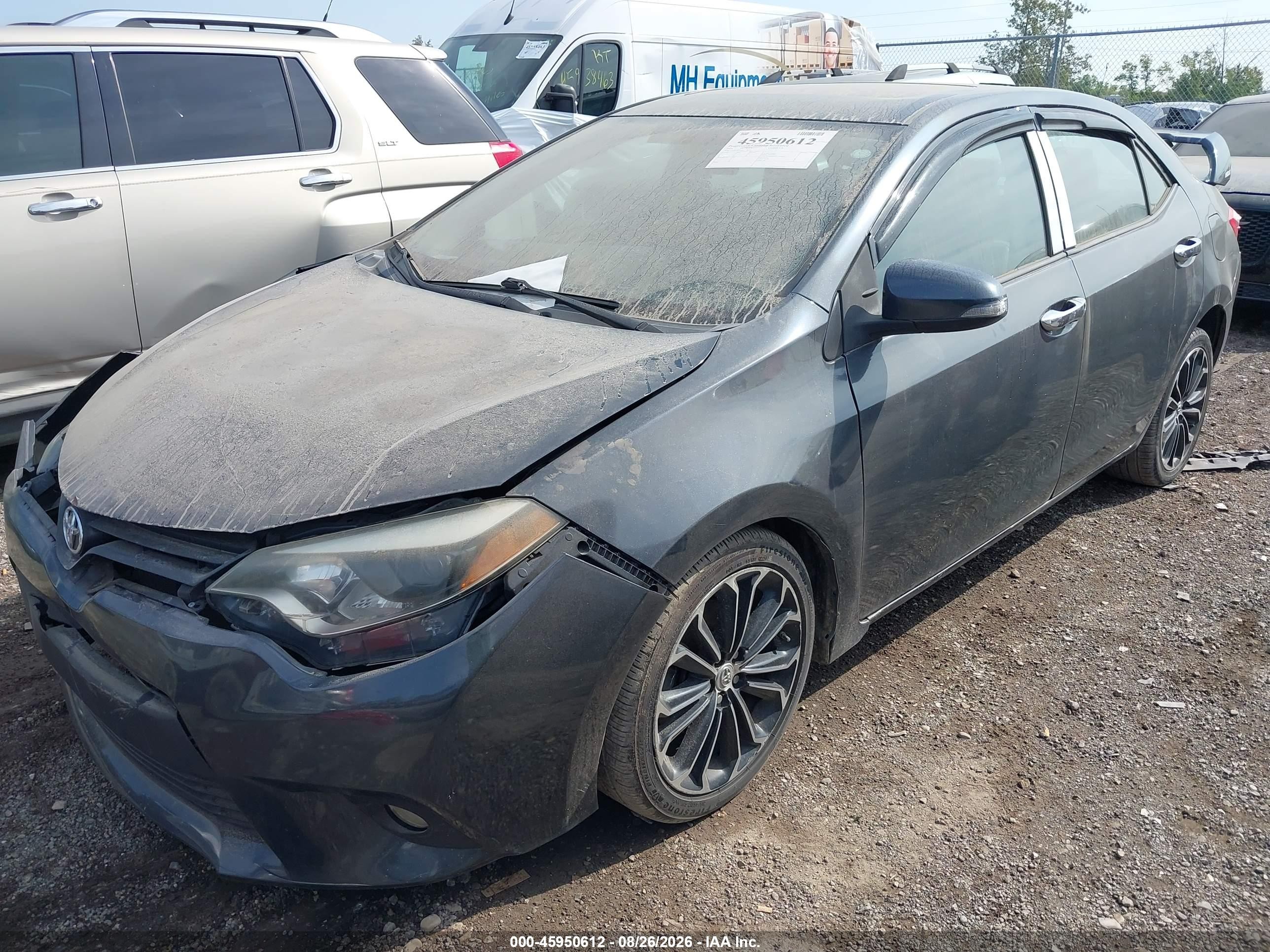 2014 Toyota Corolla S Plus Gray vin: 2T1BURHE9EC116036