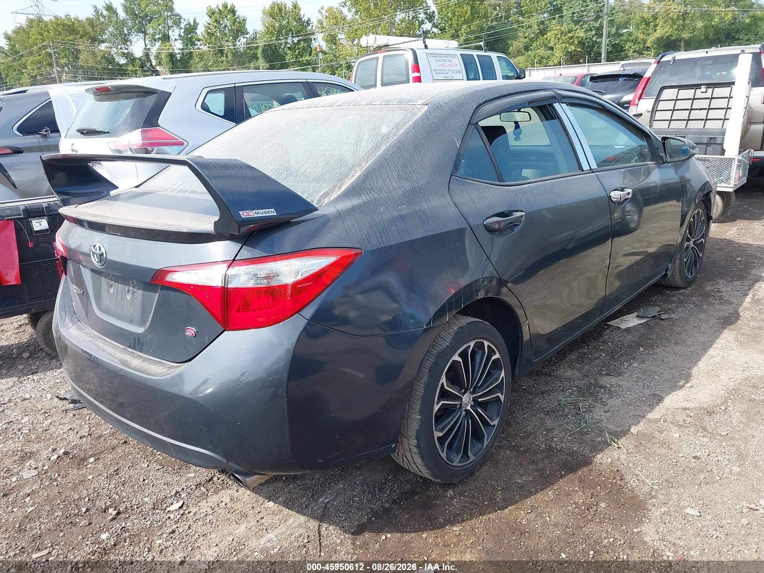 2014 Toyota Corolla S Plus Gray vin: 2T1BURHE9EC116036