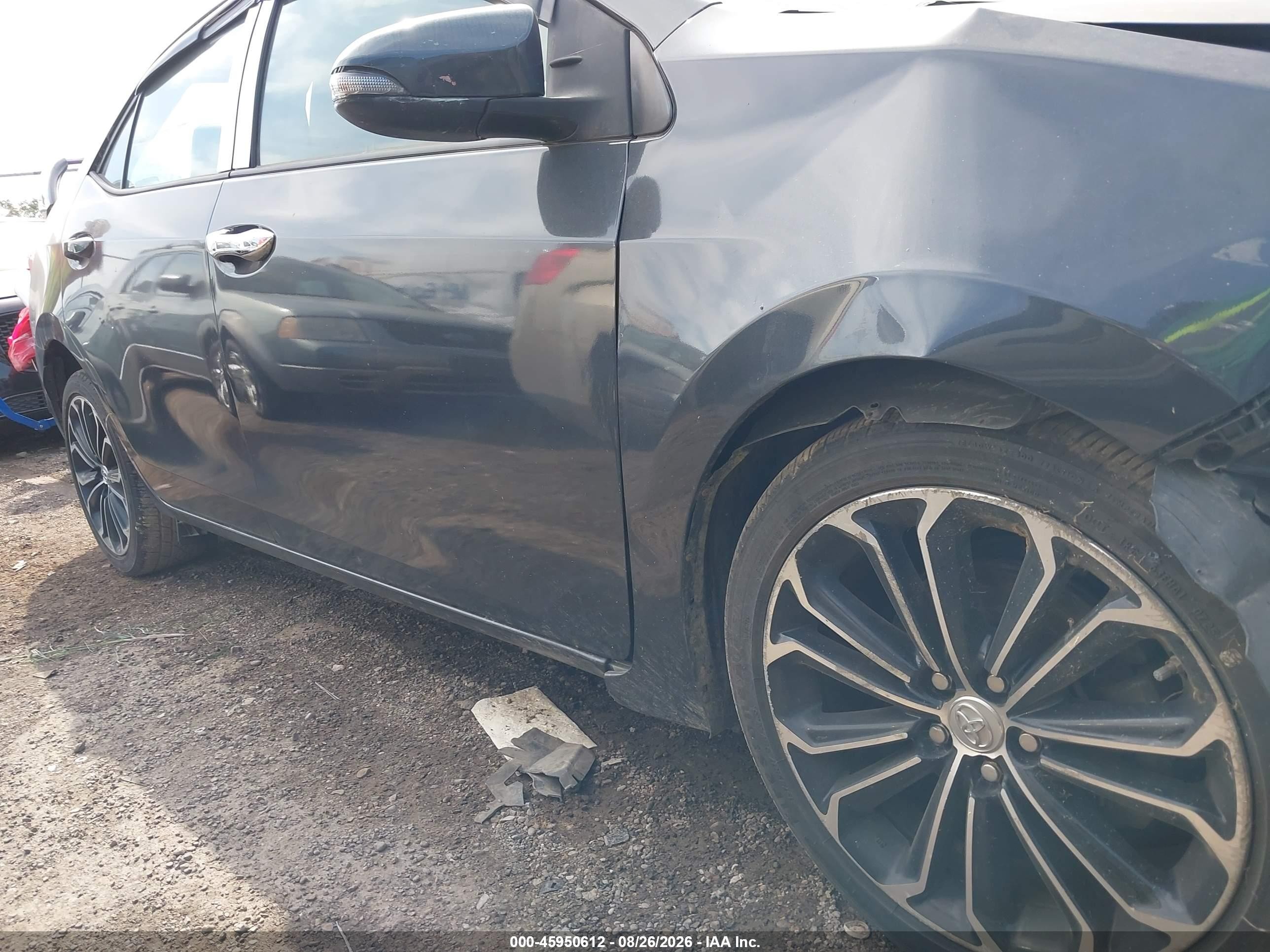2014 Toyota Corolla S Plus Gray vin: 2T1BURHE9EC116036